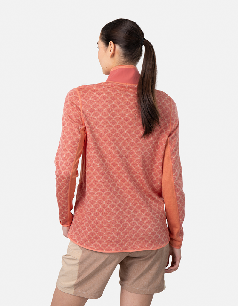 Kari Traa Sanne Light Wool Half Zip in PINK