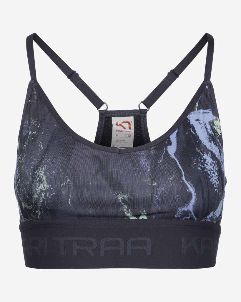 Kari Traa Var Printed Sports Bra in BLAU