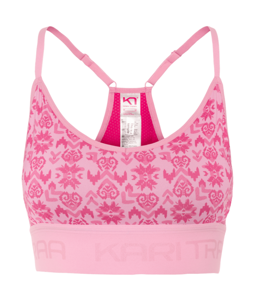 Kari Traa Var Printed Sports Bra in PINK