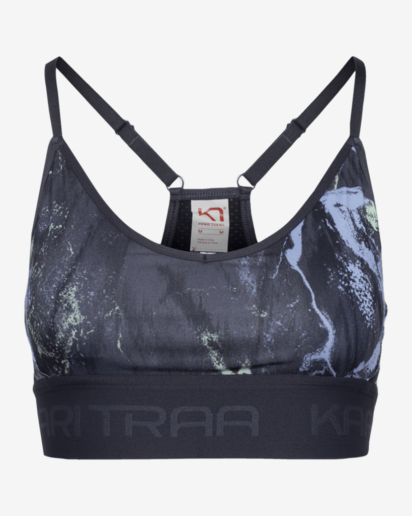 Kari Traa Var Printed Sports Bra in BLAU