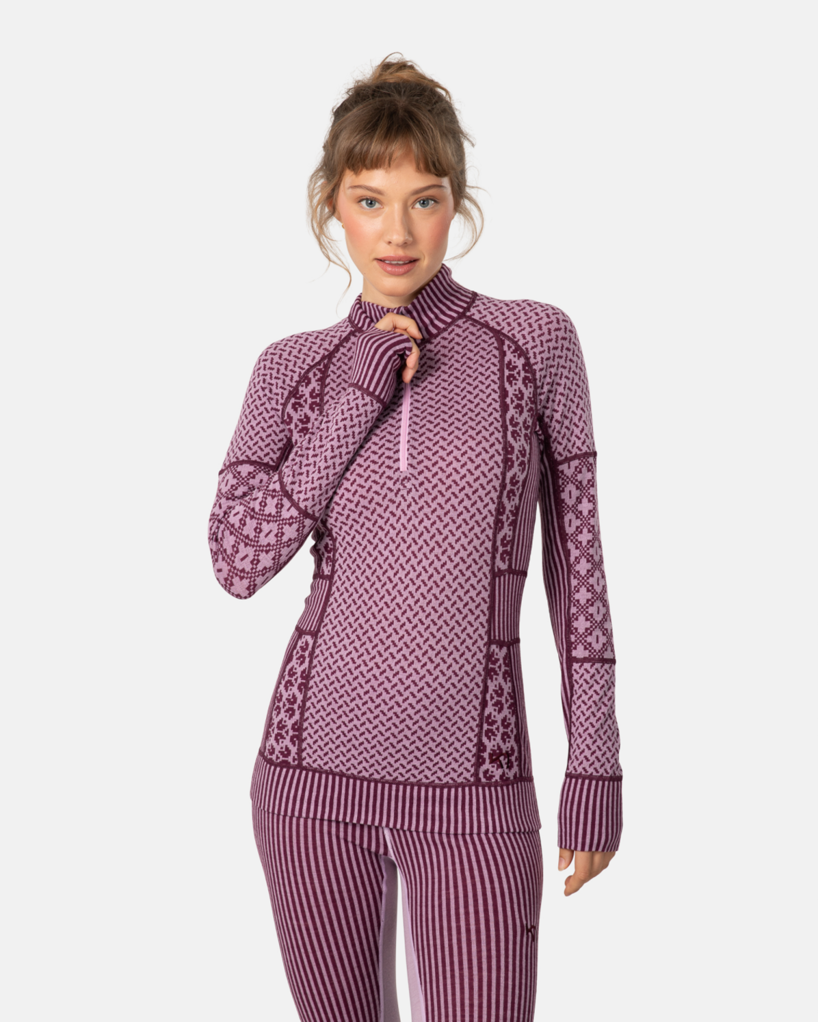 Kari Traa Smekker Half Zip in PINK