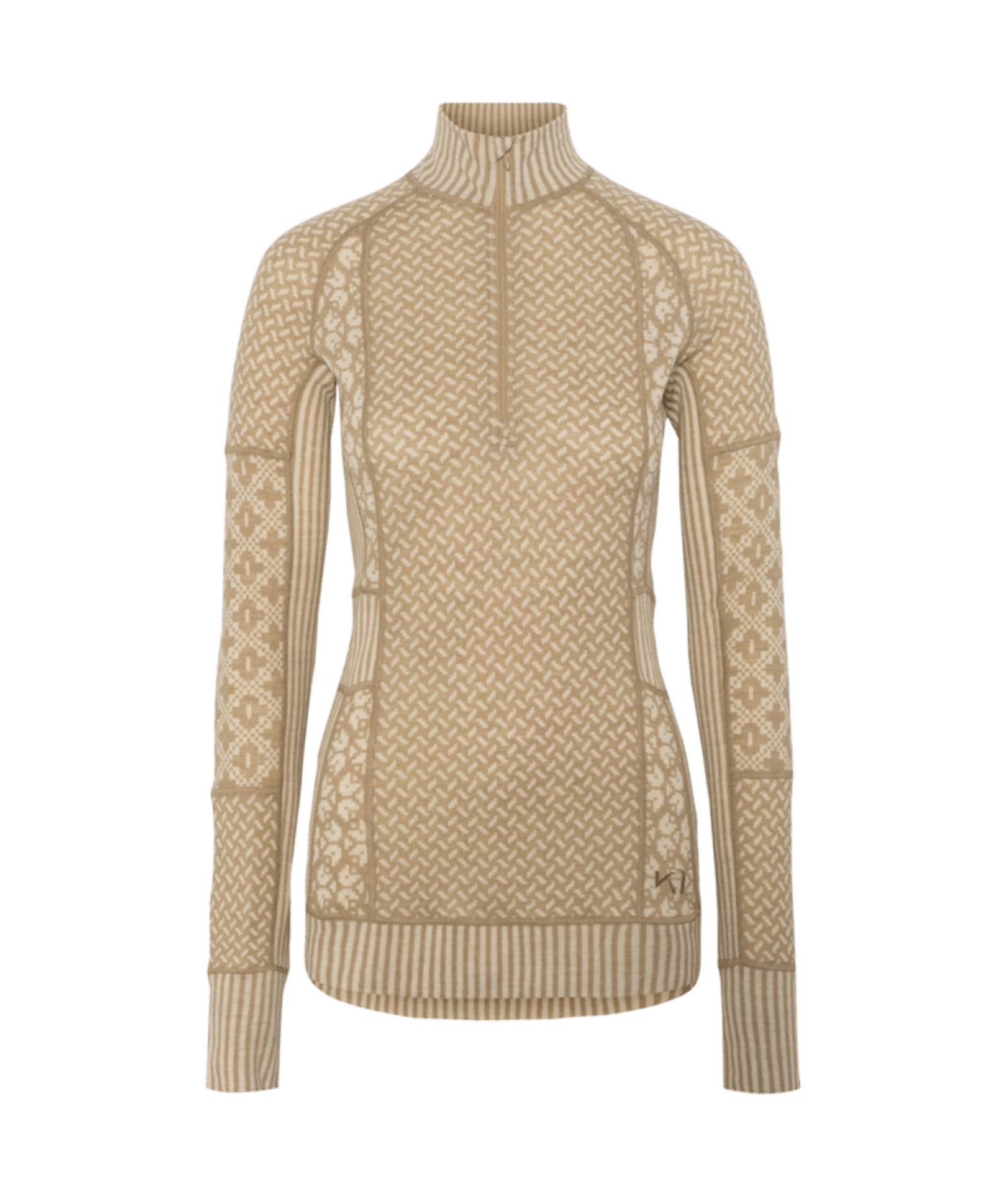 Kari Traa Smekker Half Zip in BEIGE