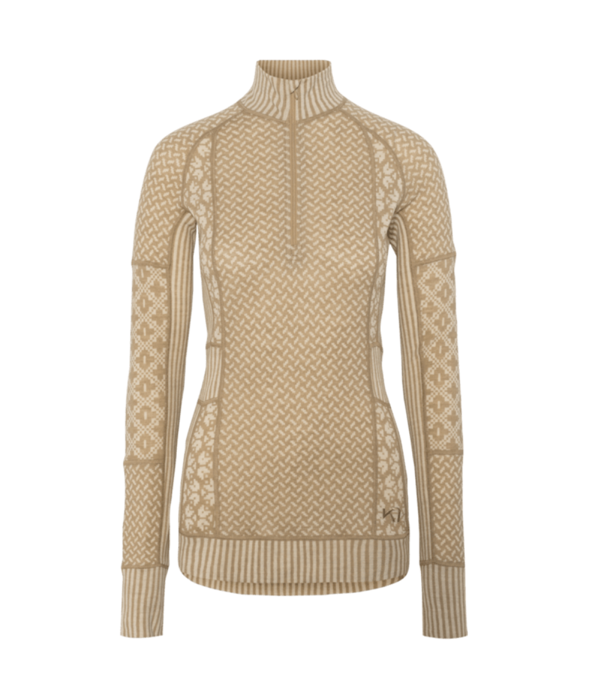 Kari Traa Smekker Half Zip in BEIGE