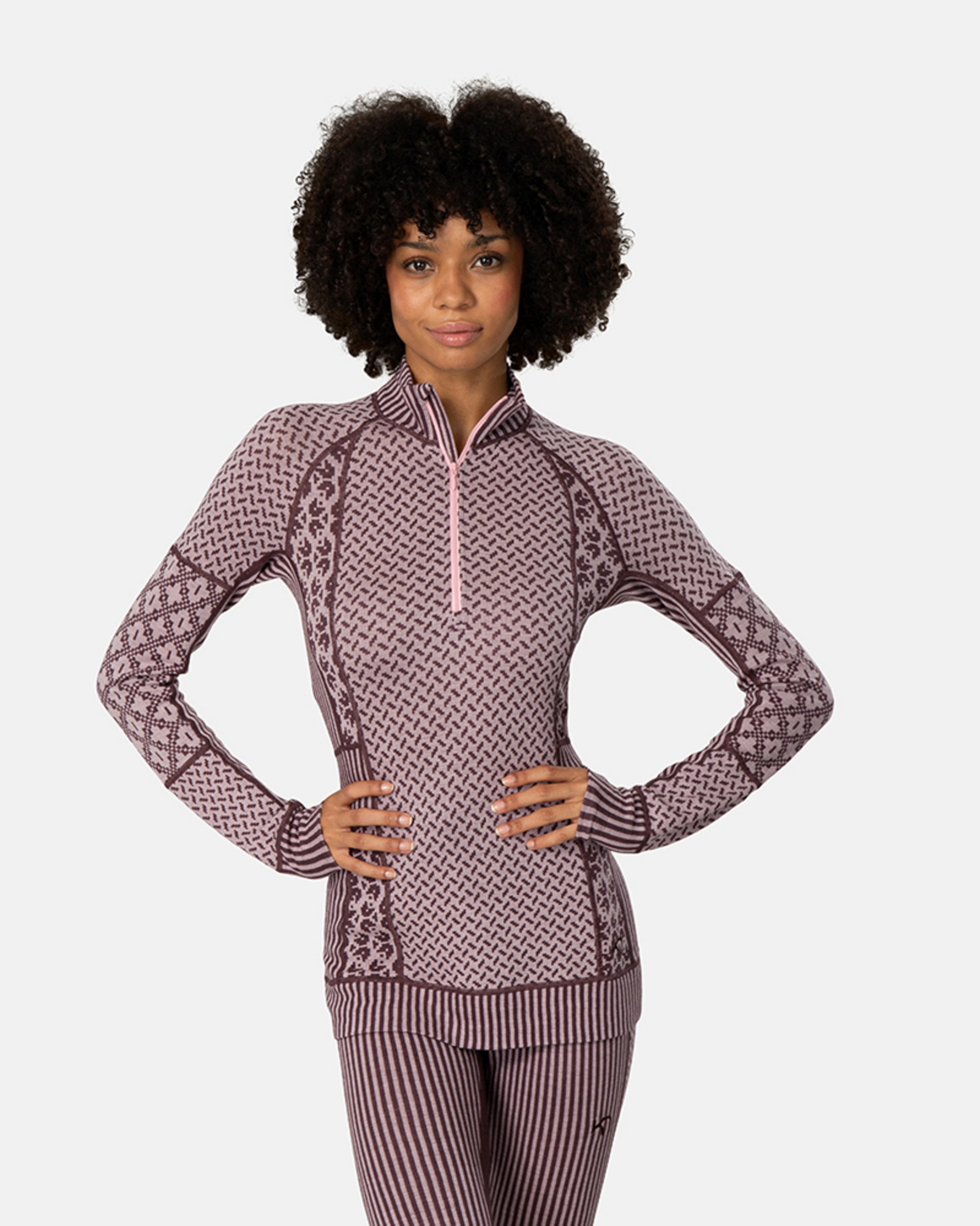 Kari Traa Smekker Half Zip in PINK