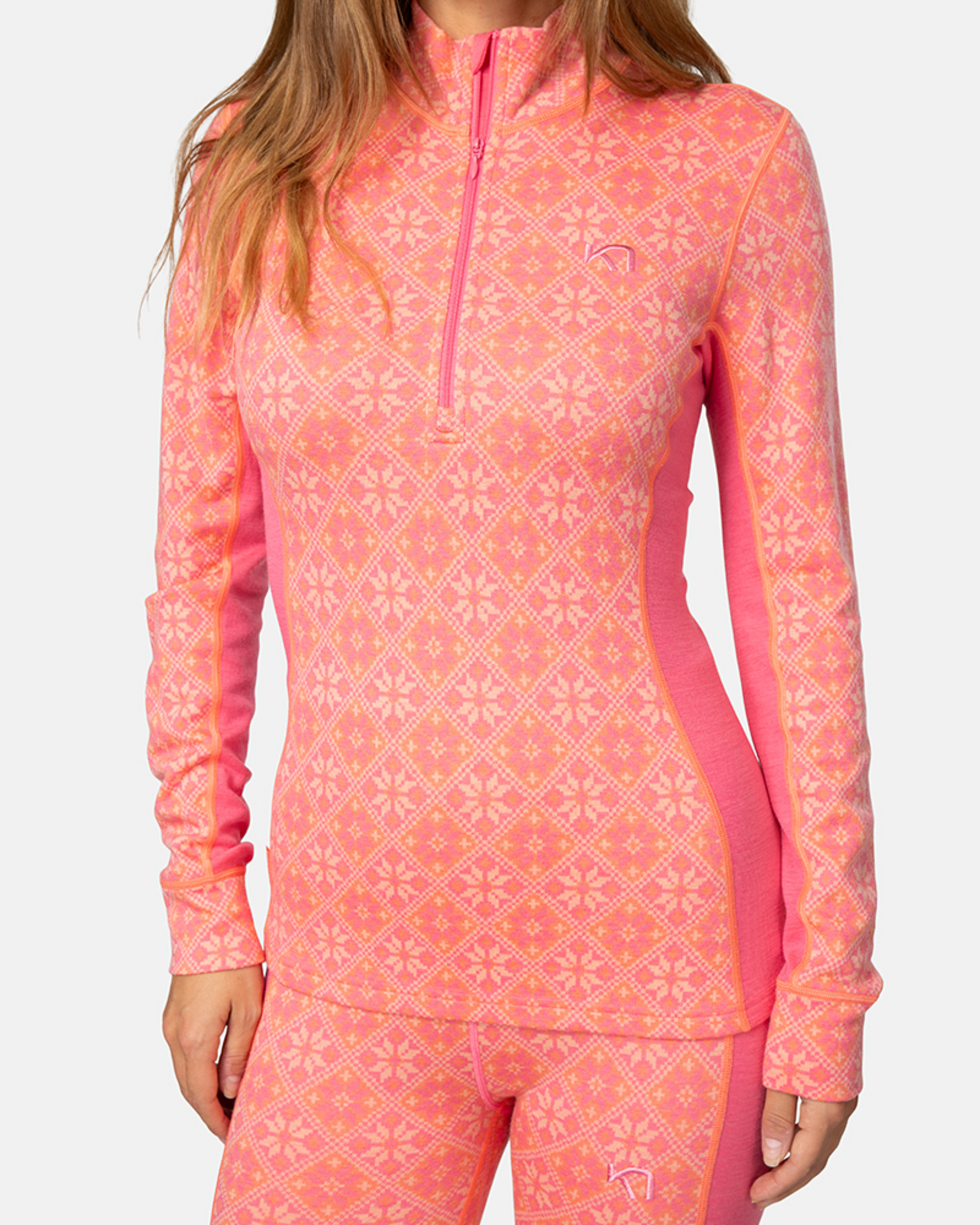 Kari Traa Rose Half Zip in PINK