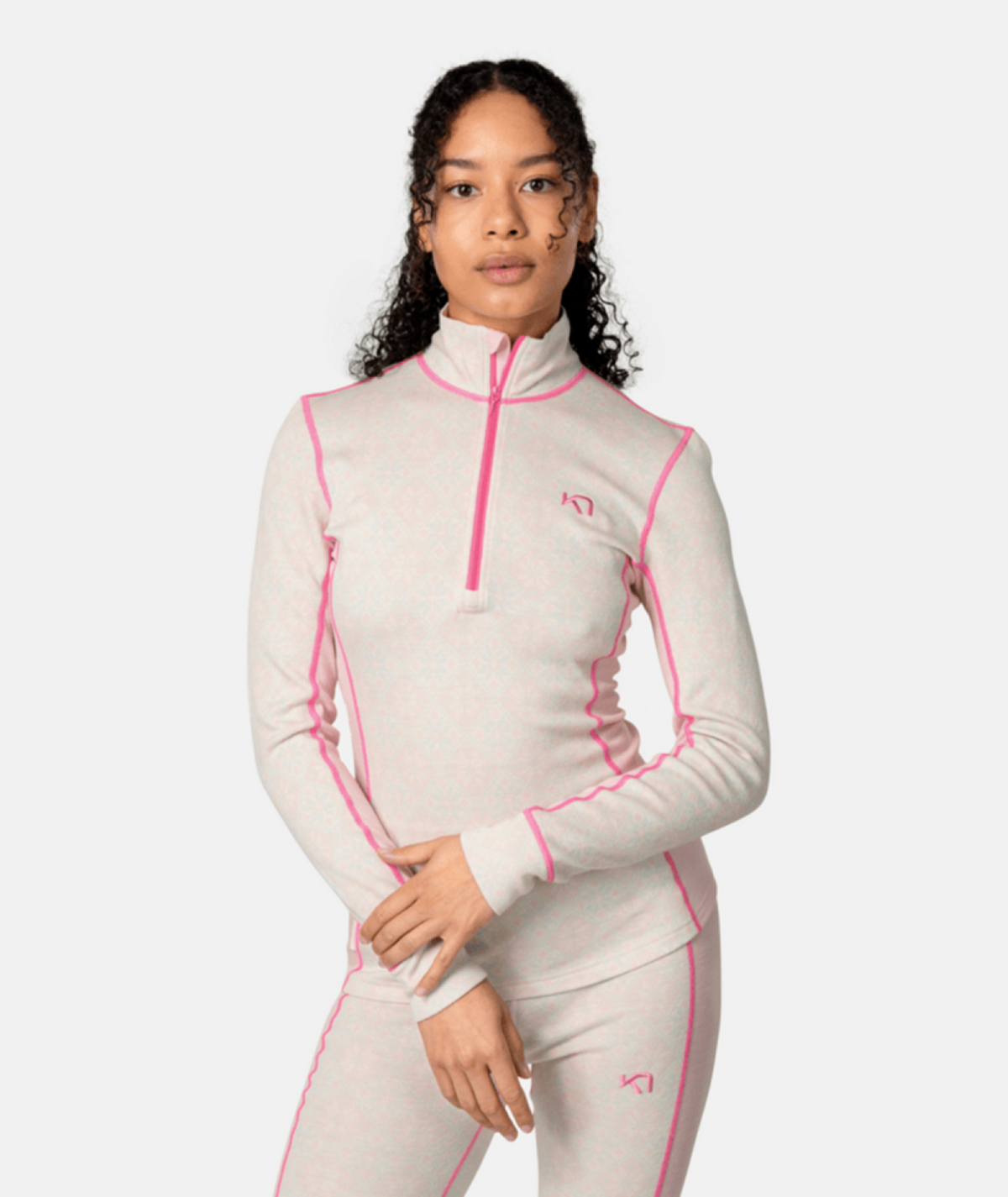 Kari Traa Rose Half Zip in PINK