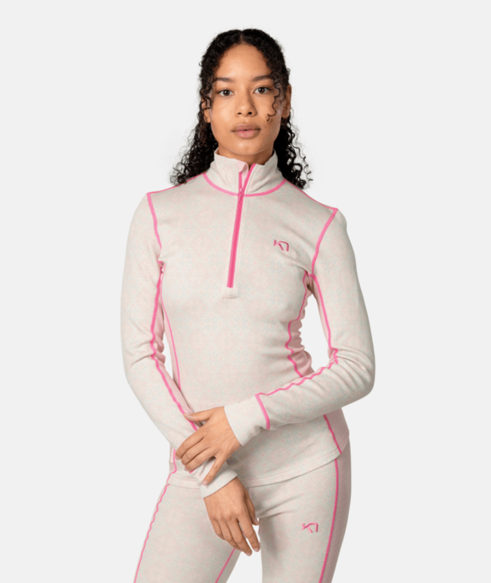 Kari Traa Rose Half Zip in PINK