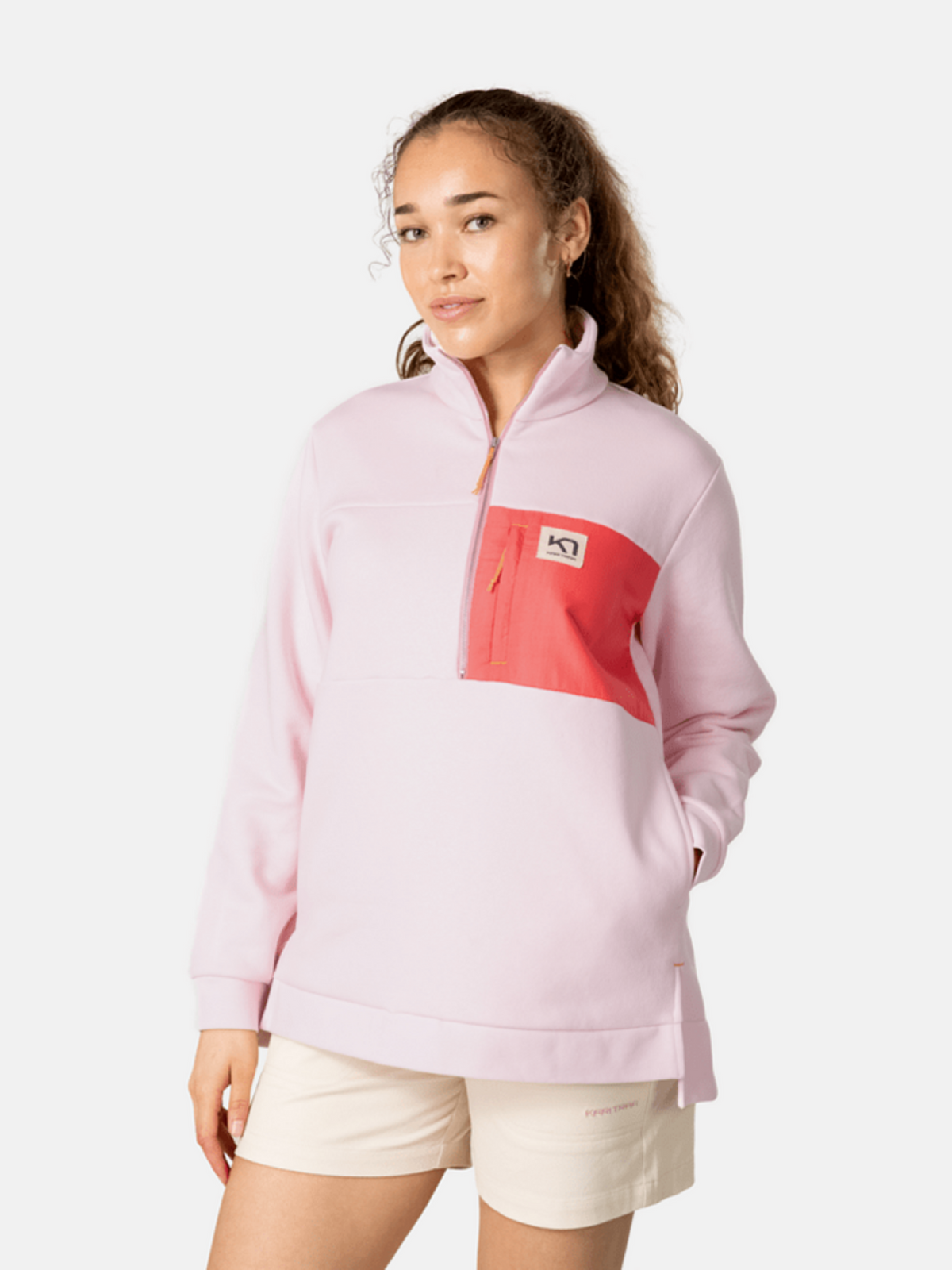 Kari Traa Ruth Midlayer Print in PINK