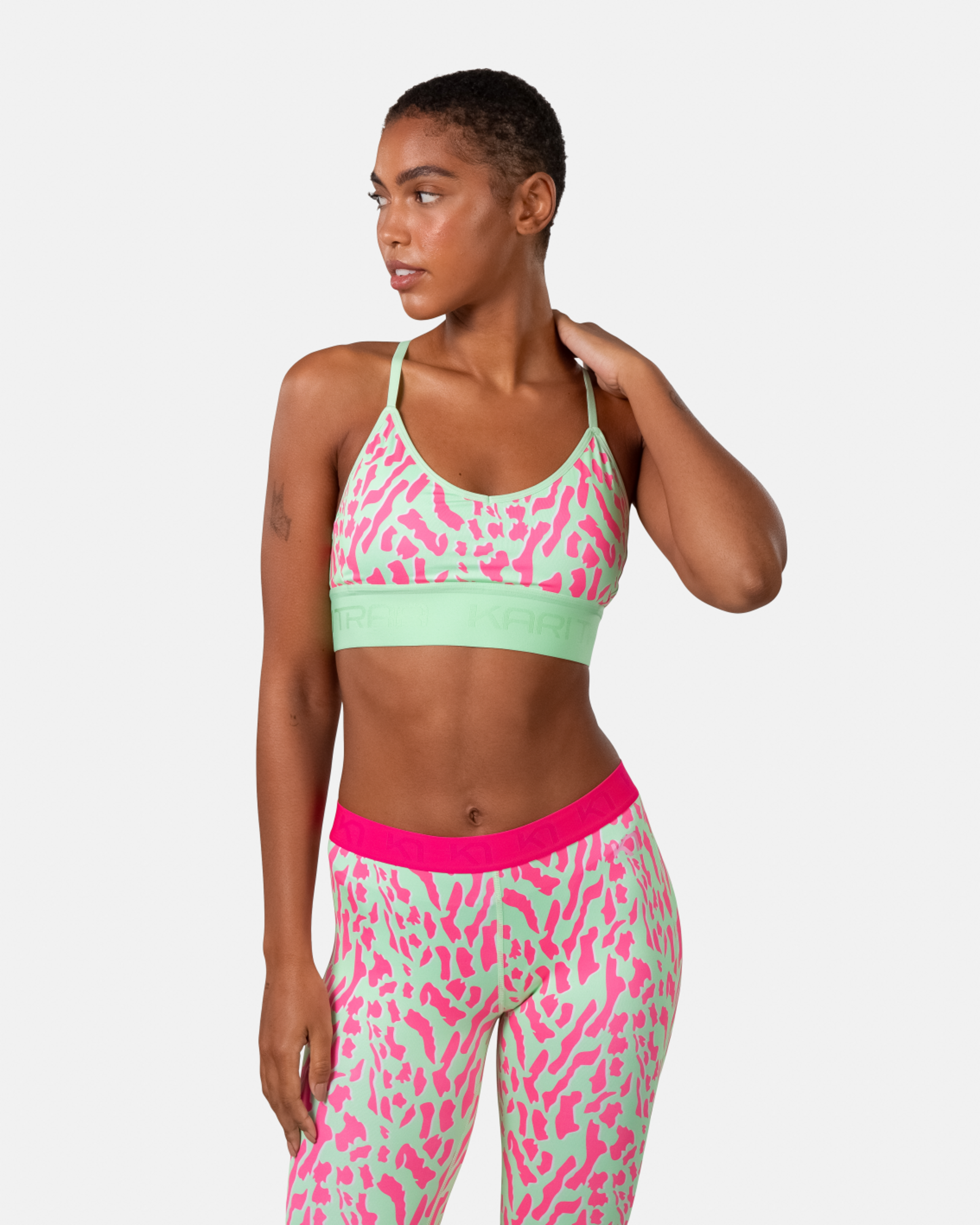 Kari Traa Var Printed Sports Bra in GRÜN