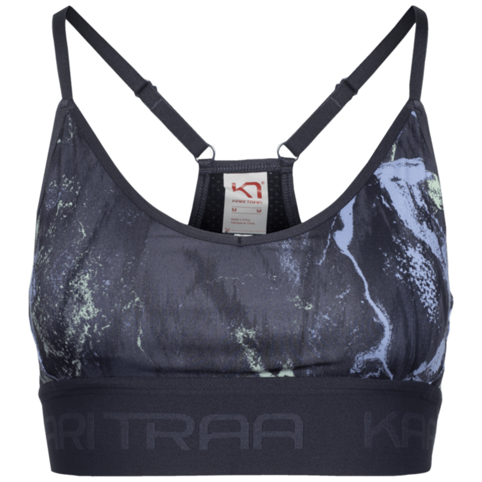 Kari Traa Var Printed Sports Bra in SCHWARZ