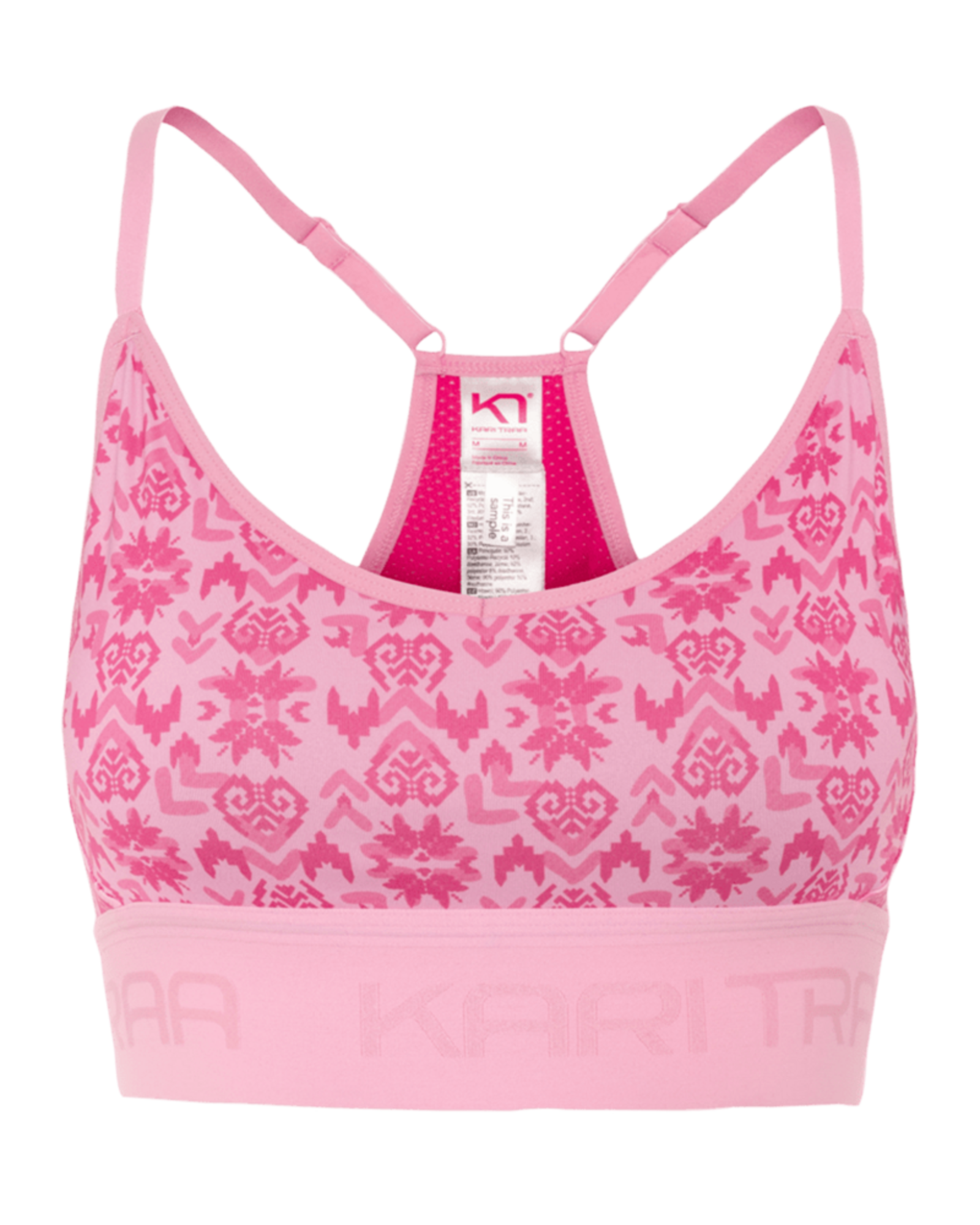 Kari Traa Var Printed Sports Bra in PINK