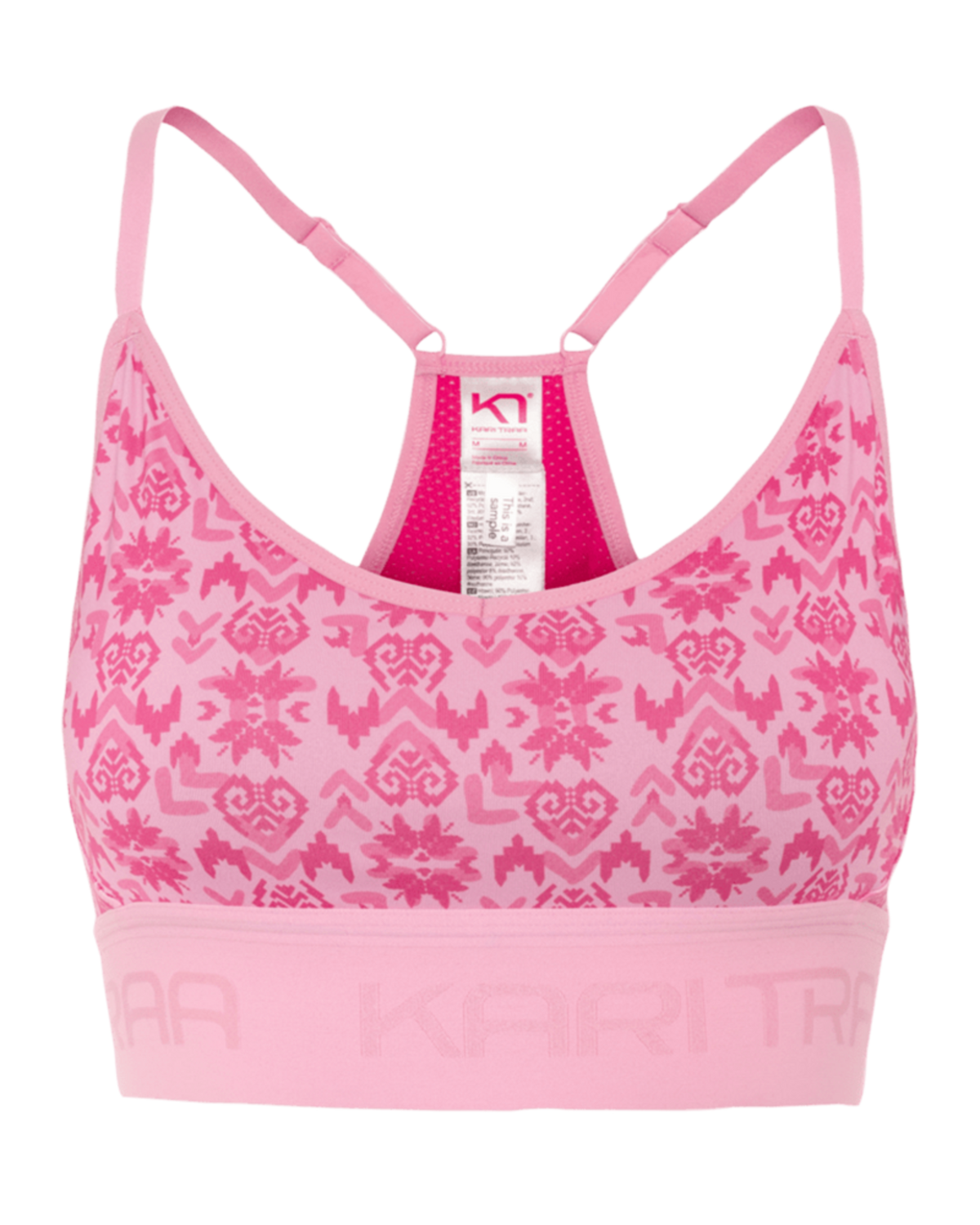 Kari Traa Var Printed Sports Bra in PINK