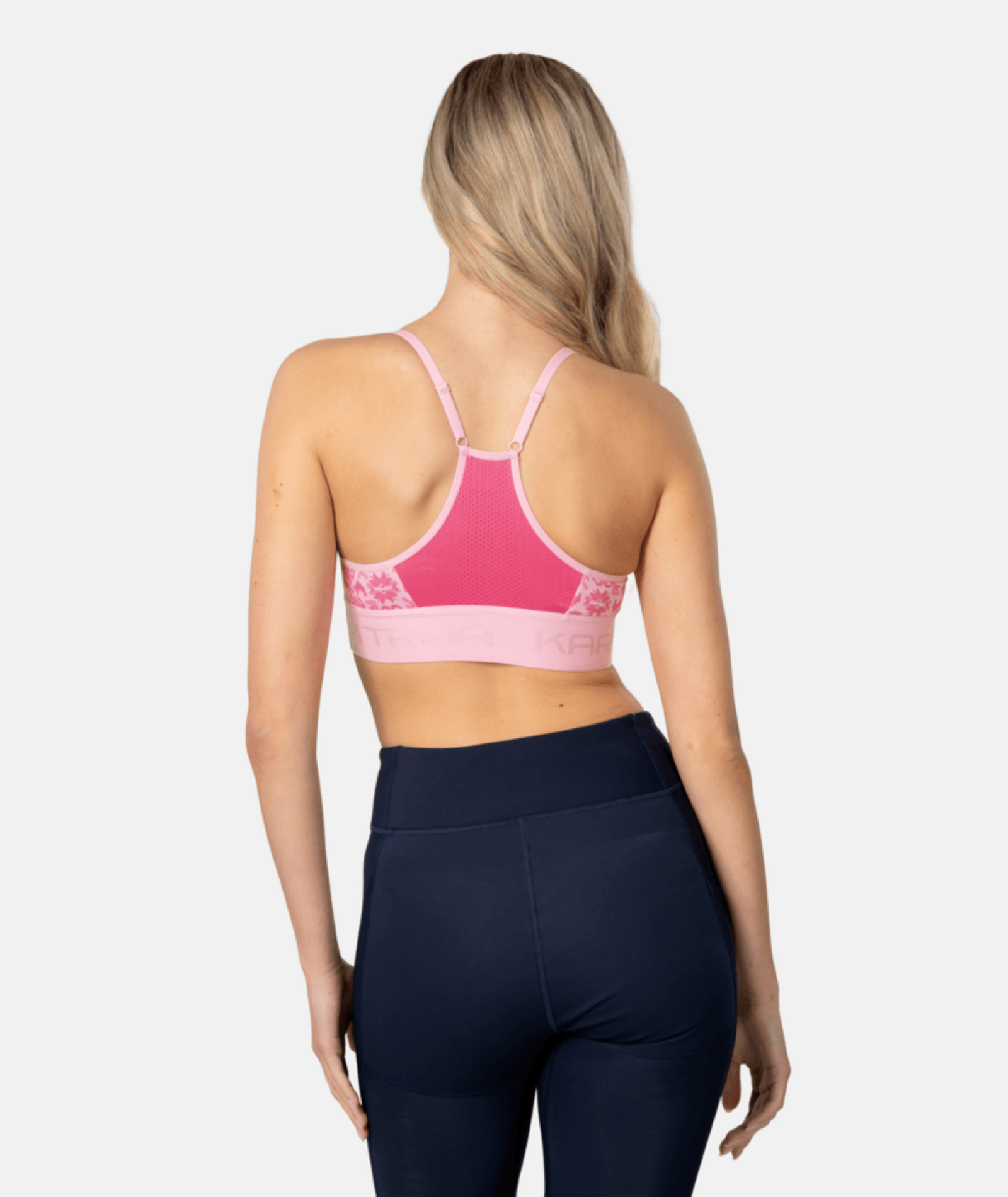 Kari Traa Var Printed Sports Bra in PINK
