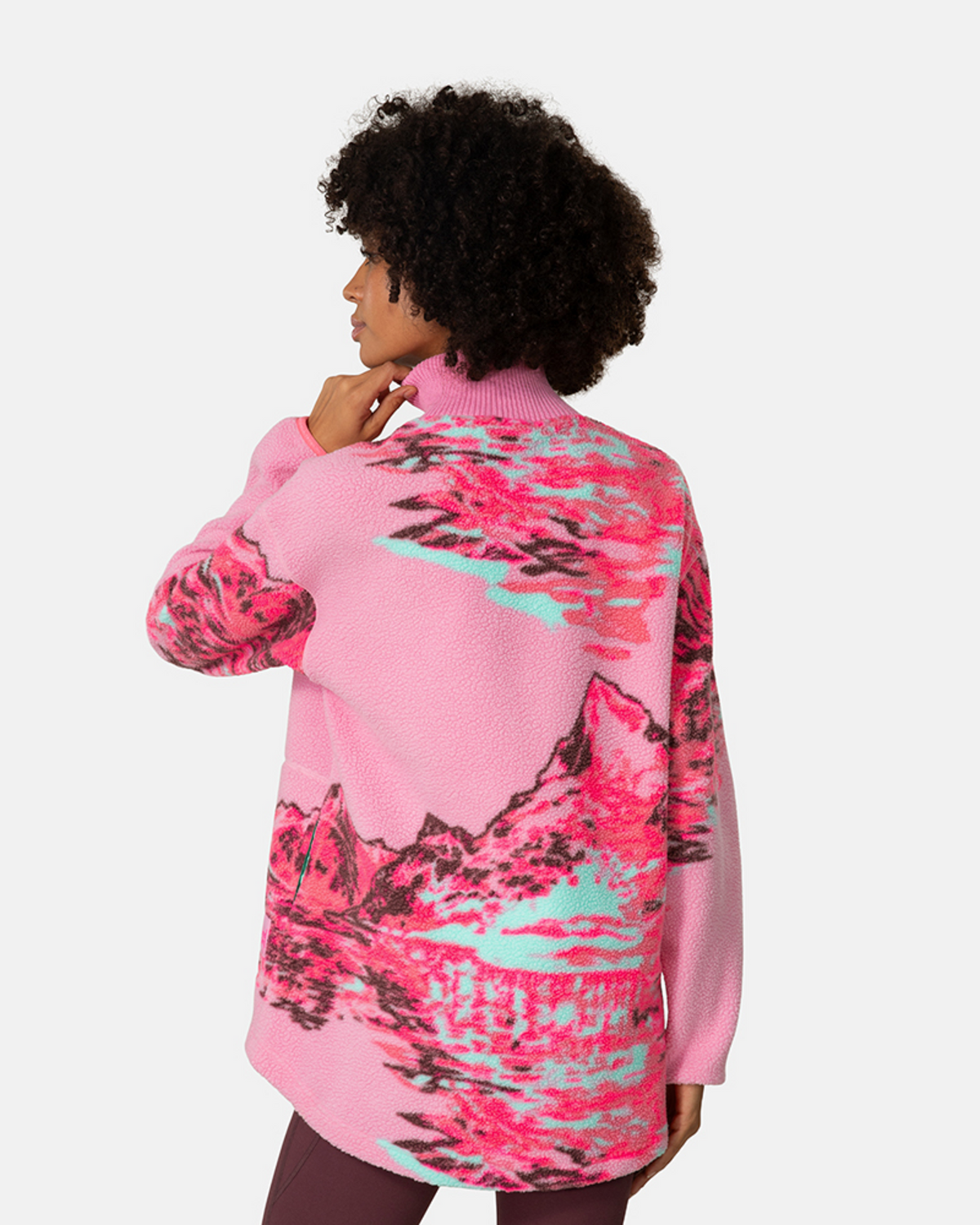 Kari Traa Ruthie Midlayer Half Zip in PINK