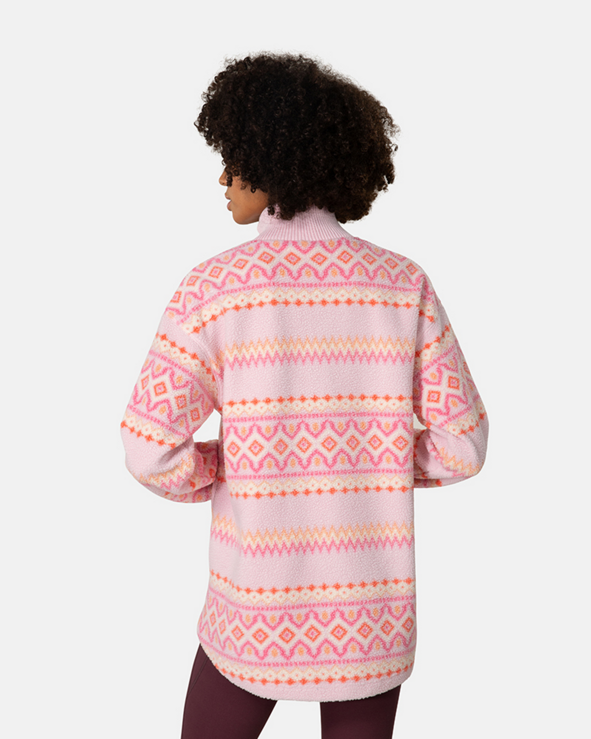 Kari Traa Ruthie Midlayer Half Zip in PINK