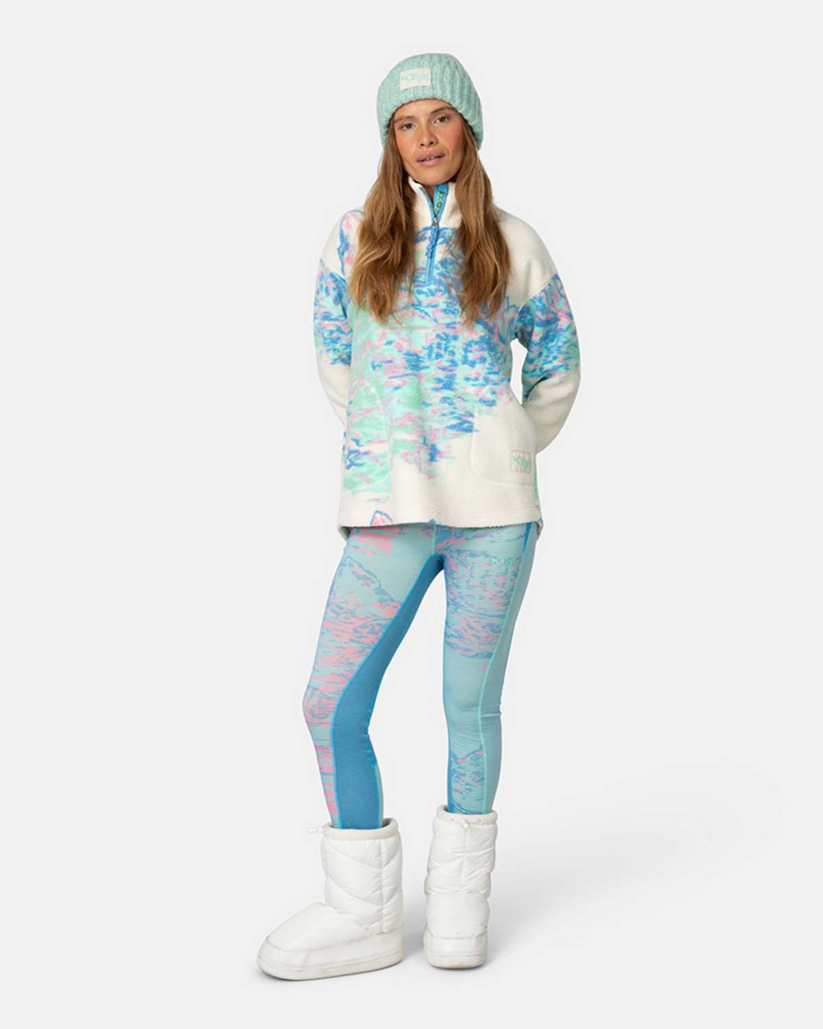 Kari Traa Ruthie Midlayer Half Zip in WEISS