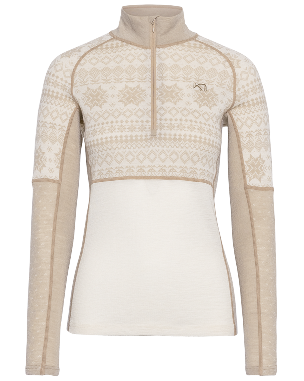 Kari Traa Vilma Half Zip in BEIGE