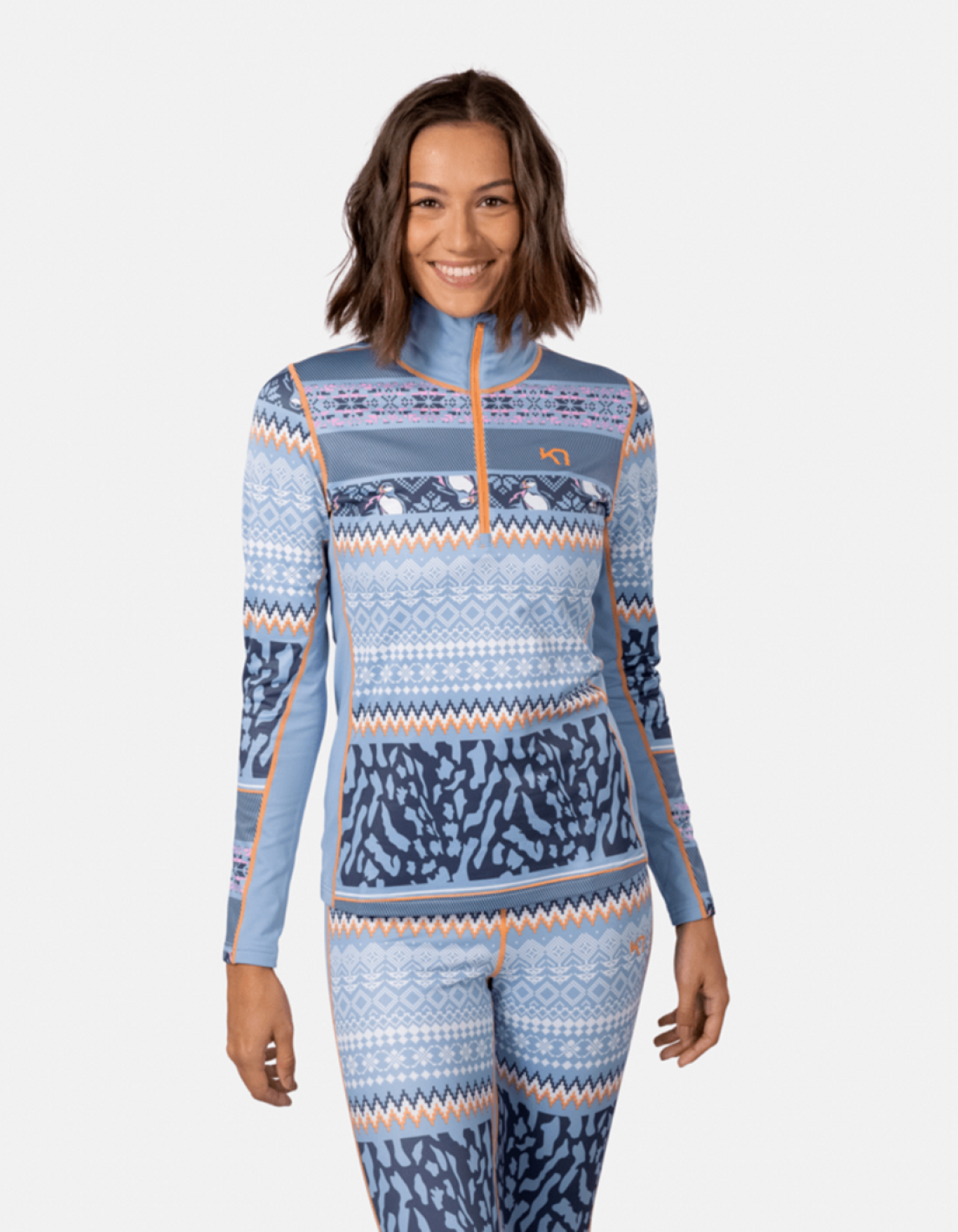 Kari Traa Lilja Half Zip in BLAU