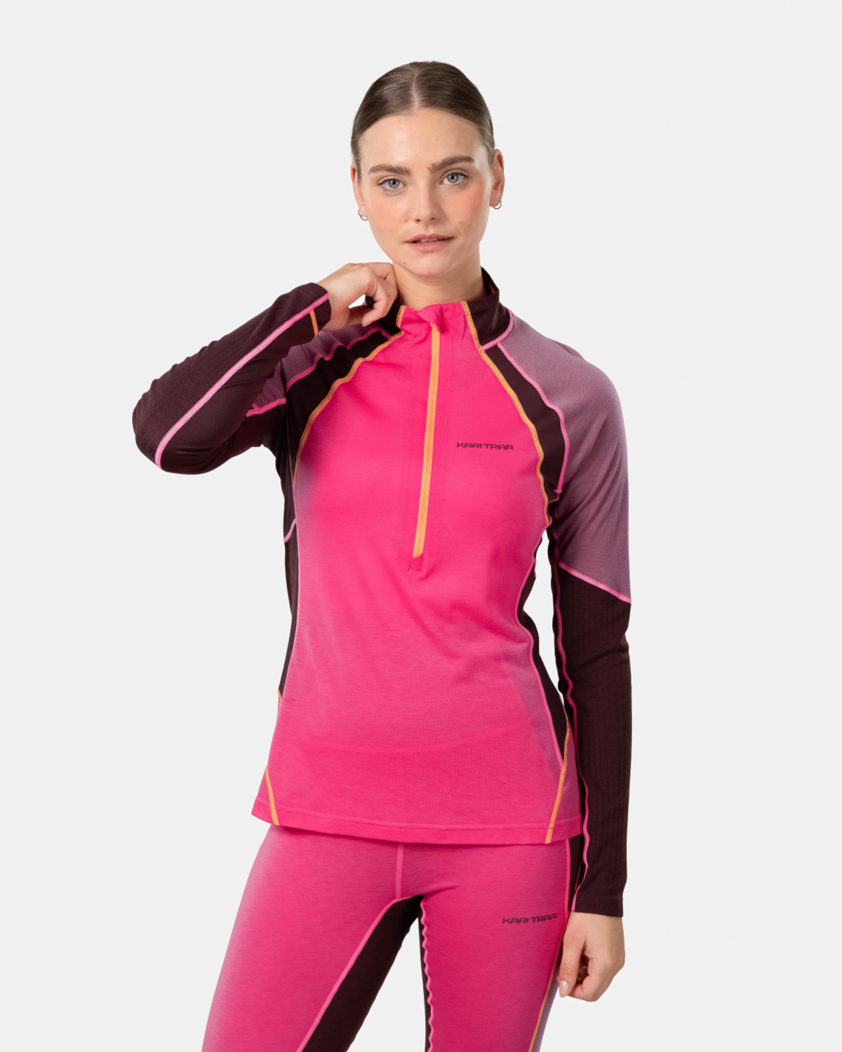 Kari Traa Alma Half Zip in PINK