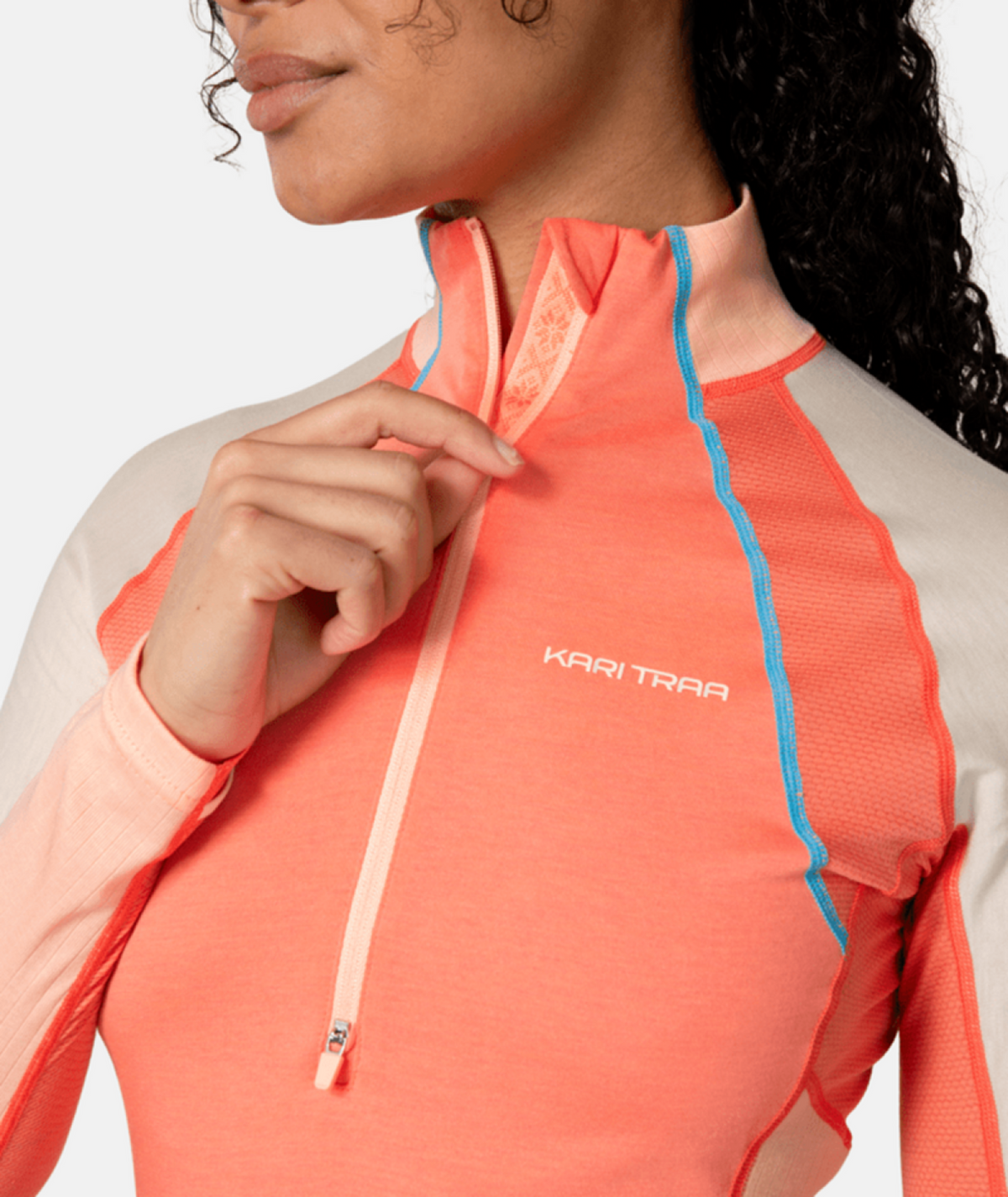 Kari Traa Alma Half Zip in ORANGE