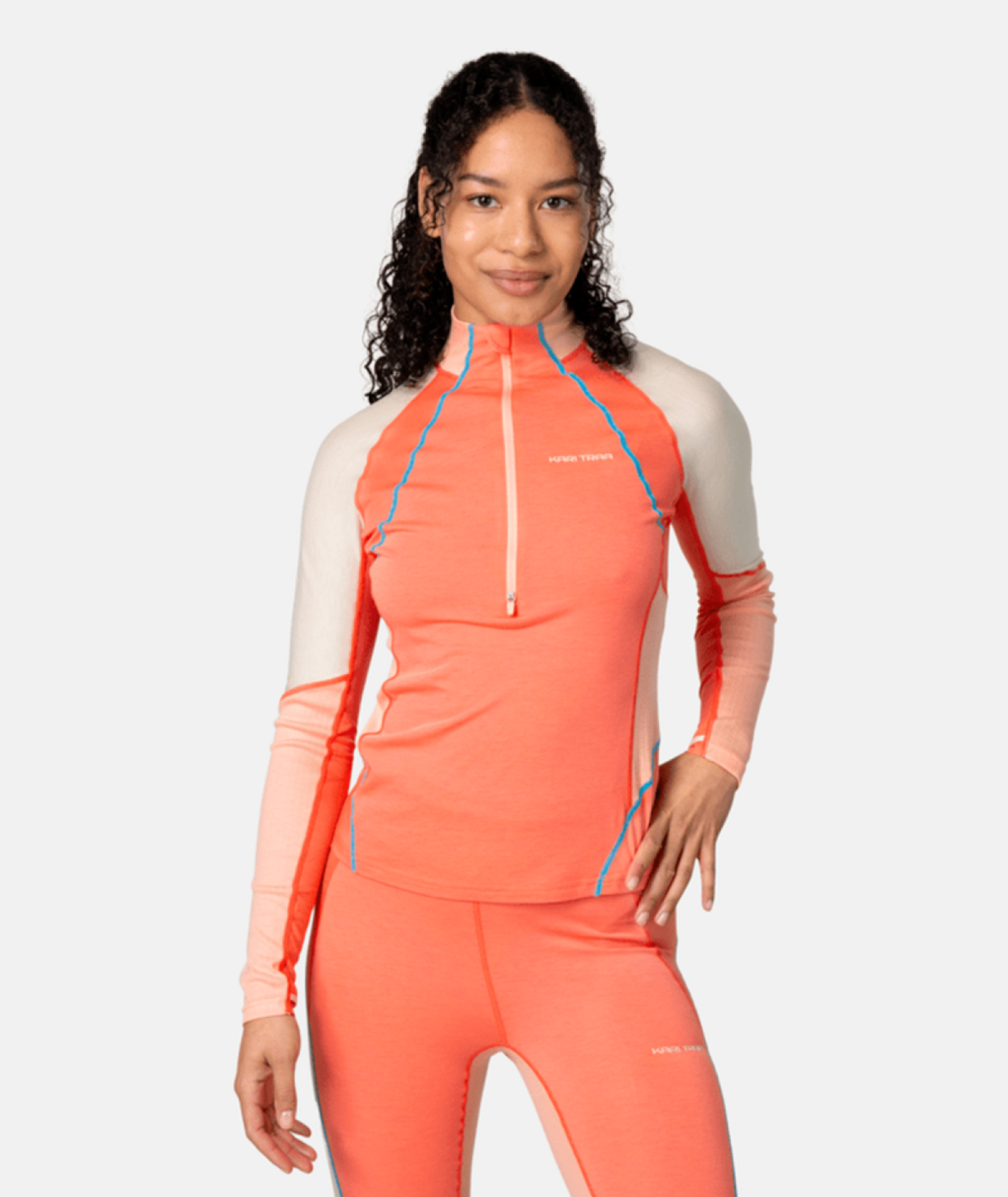 Kari Traa Alma Half Zip in ORANGE