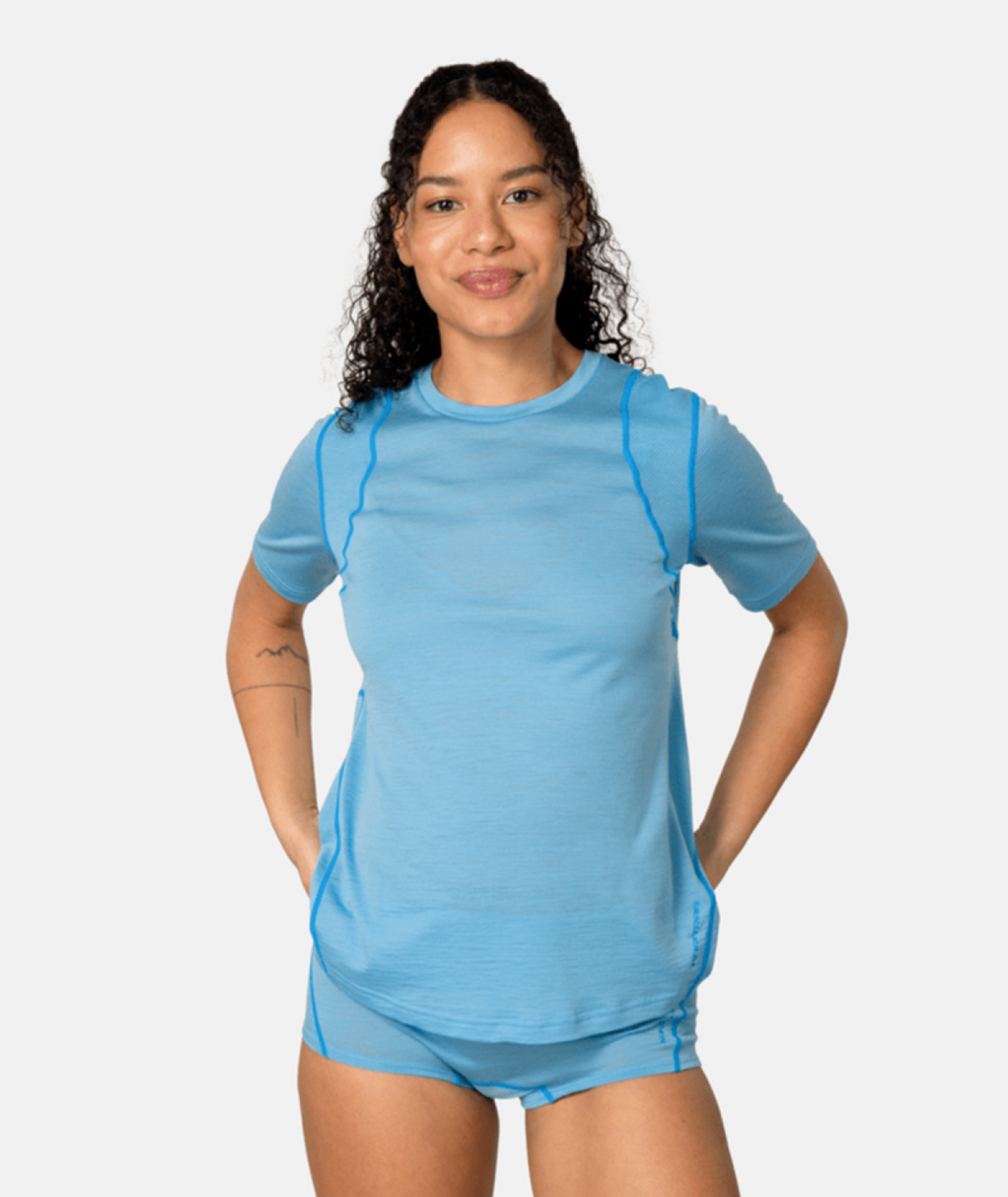 Kari Traa Embla Wool Tee in BLAU
