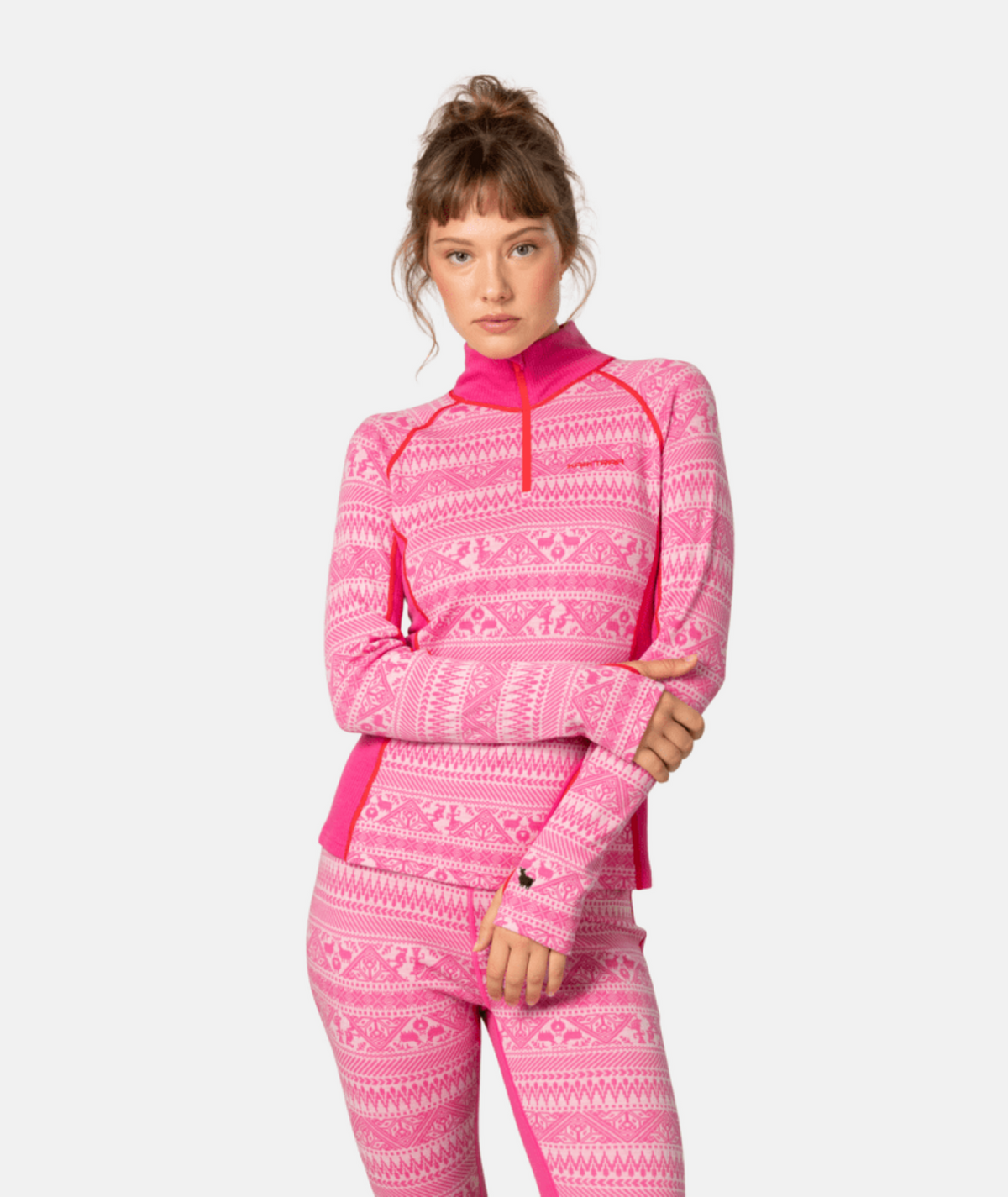 Kari Traa Tale Half Zip in PINK