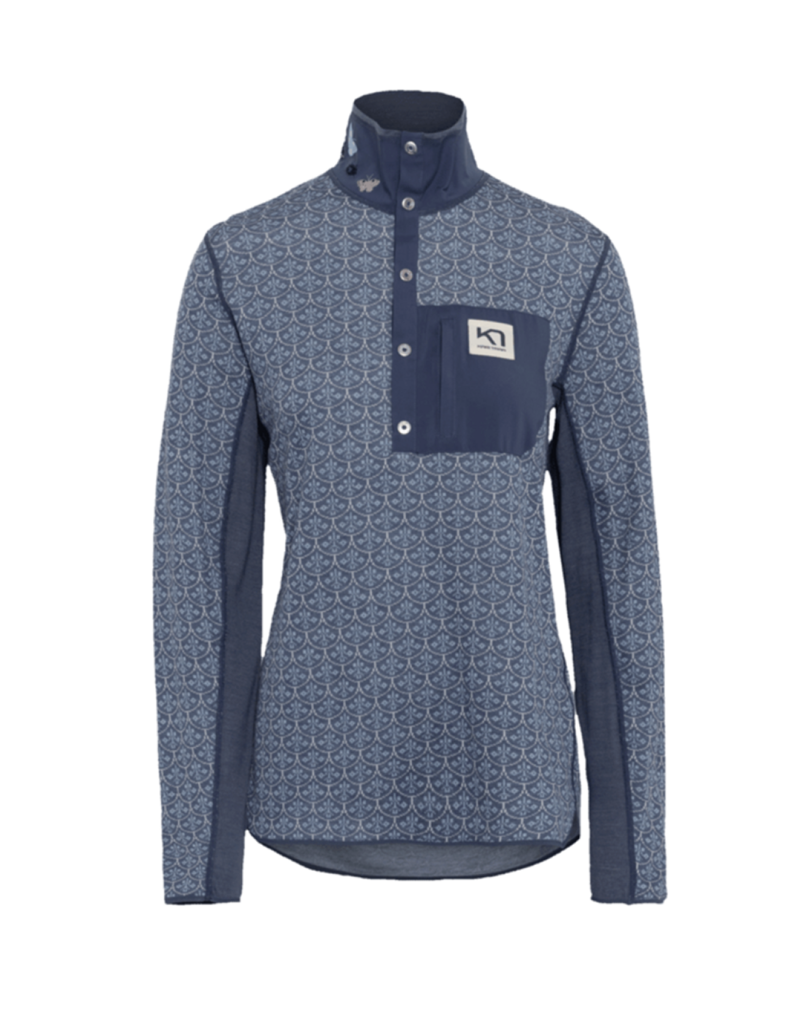 Kari Traa Sanne Light Wool Half Zip in BLAU