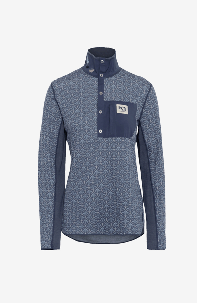 Kari Traa Sanne Light Wool Half Zip in BLAU
