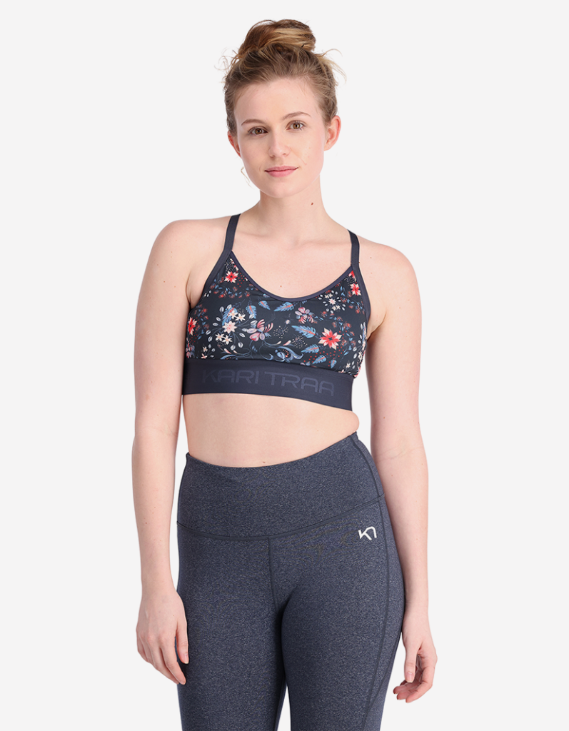 Kari Traa Froya Printed Sports Bra in BLAU