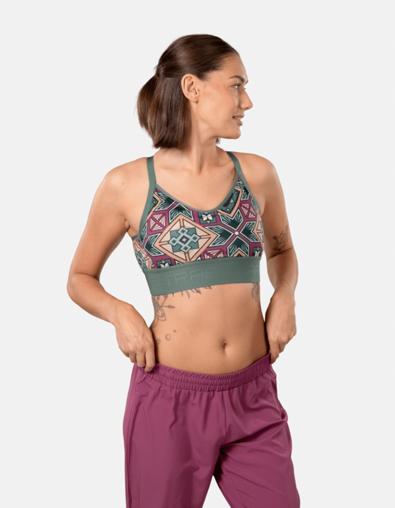 Kari Traa Froya Printed Sports Bra in GRÜN