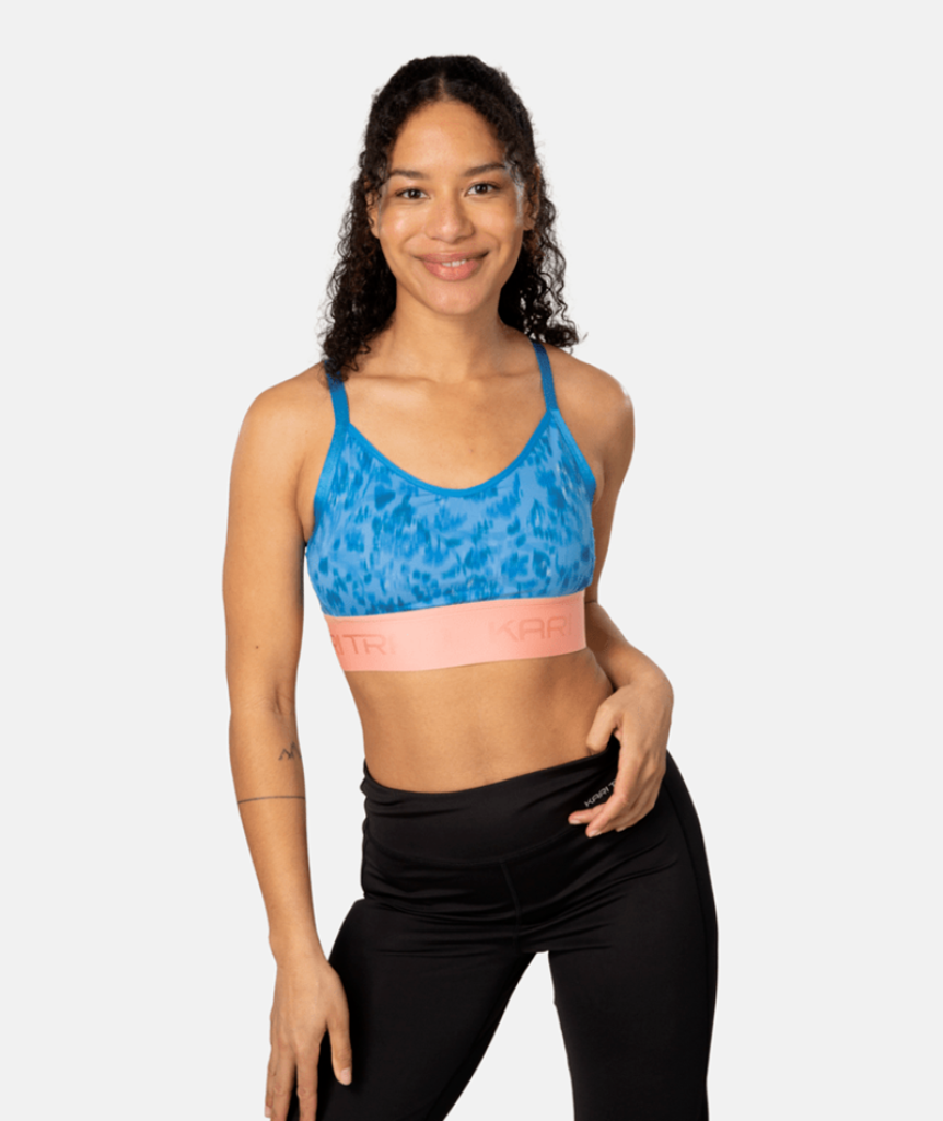 Kari Traa Froya Printed Sports Bra in BLAU