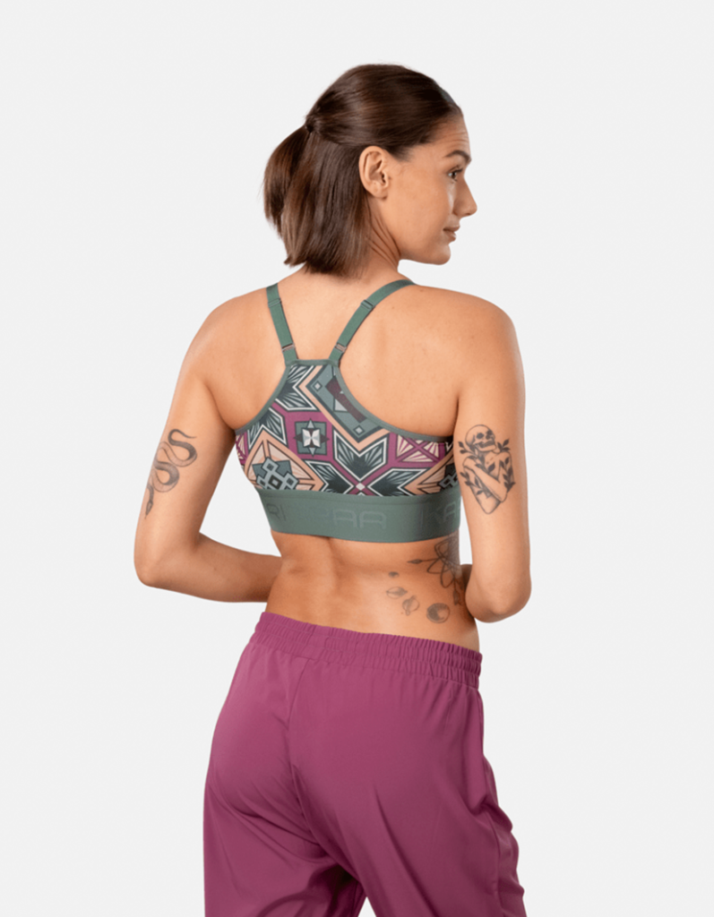 Kari Traa Froya Printed Sports Bra in GRÜN