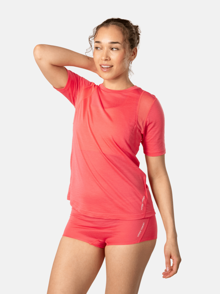 Kari Traa Embla Wool Tee in ORANGE