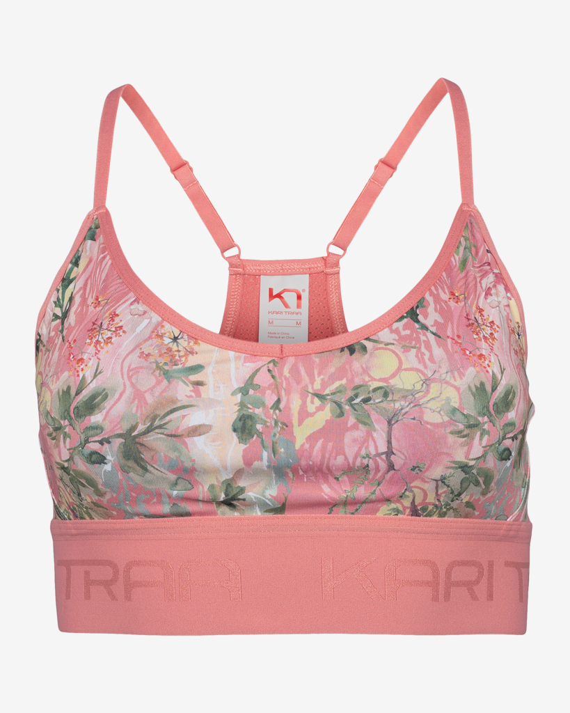 Kari Traa Var Printed Sports Bra in PINK