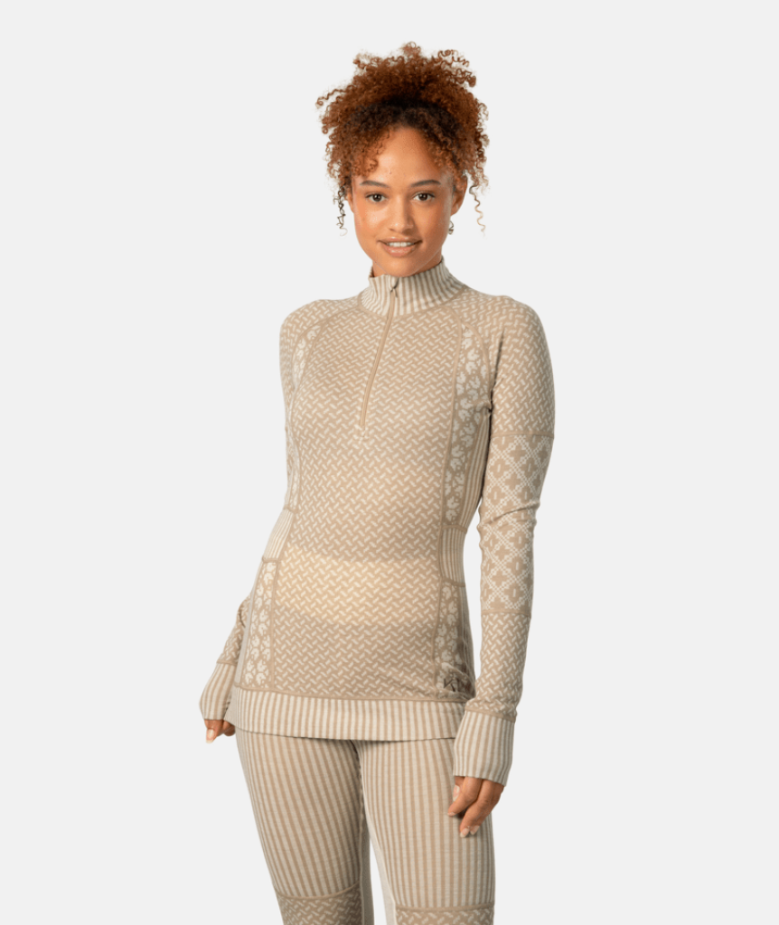 Kari Traa Smekker Half Zip in BEIGE