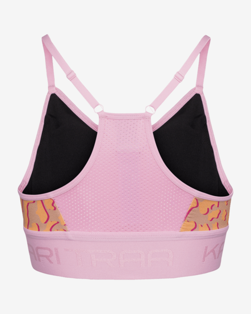 Kari Traa Var Printed Sports Bra in BEIGE