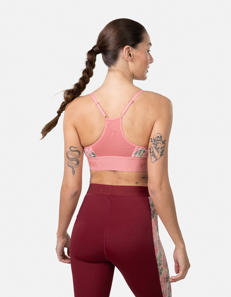 Kari Traa Var Printed Sports Bra in PINK