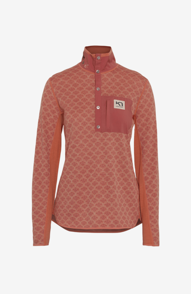 Kari Traa Sanne Light Wool Half Zip in PINK