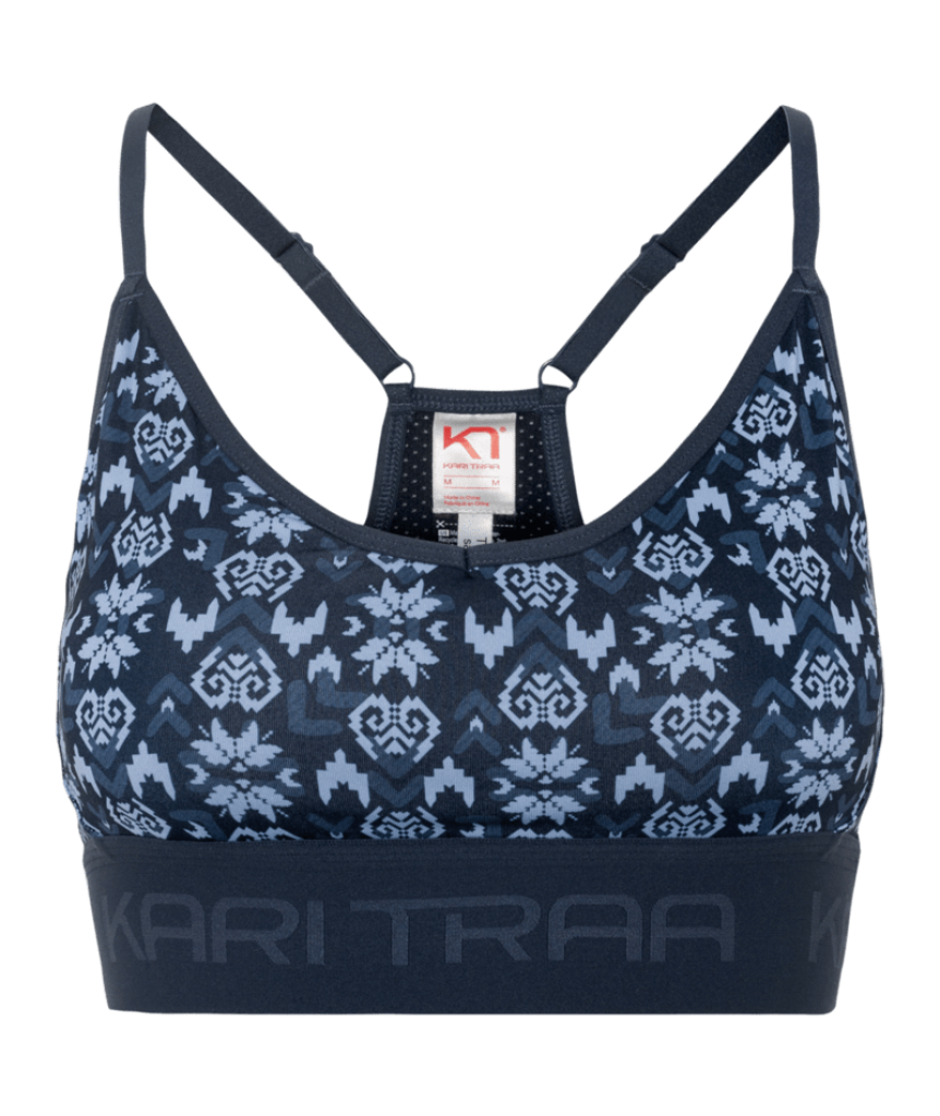 Kari Traa Var Printed Sports Bra in BLAU