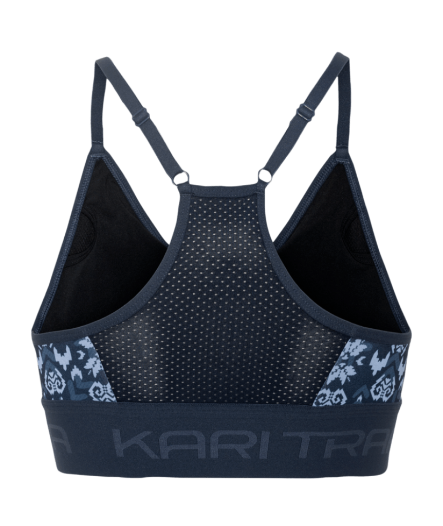 Kari Traa Var Printed Sports Bra in BLAU