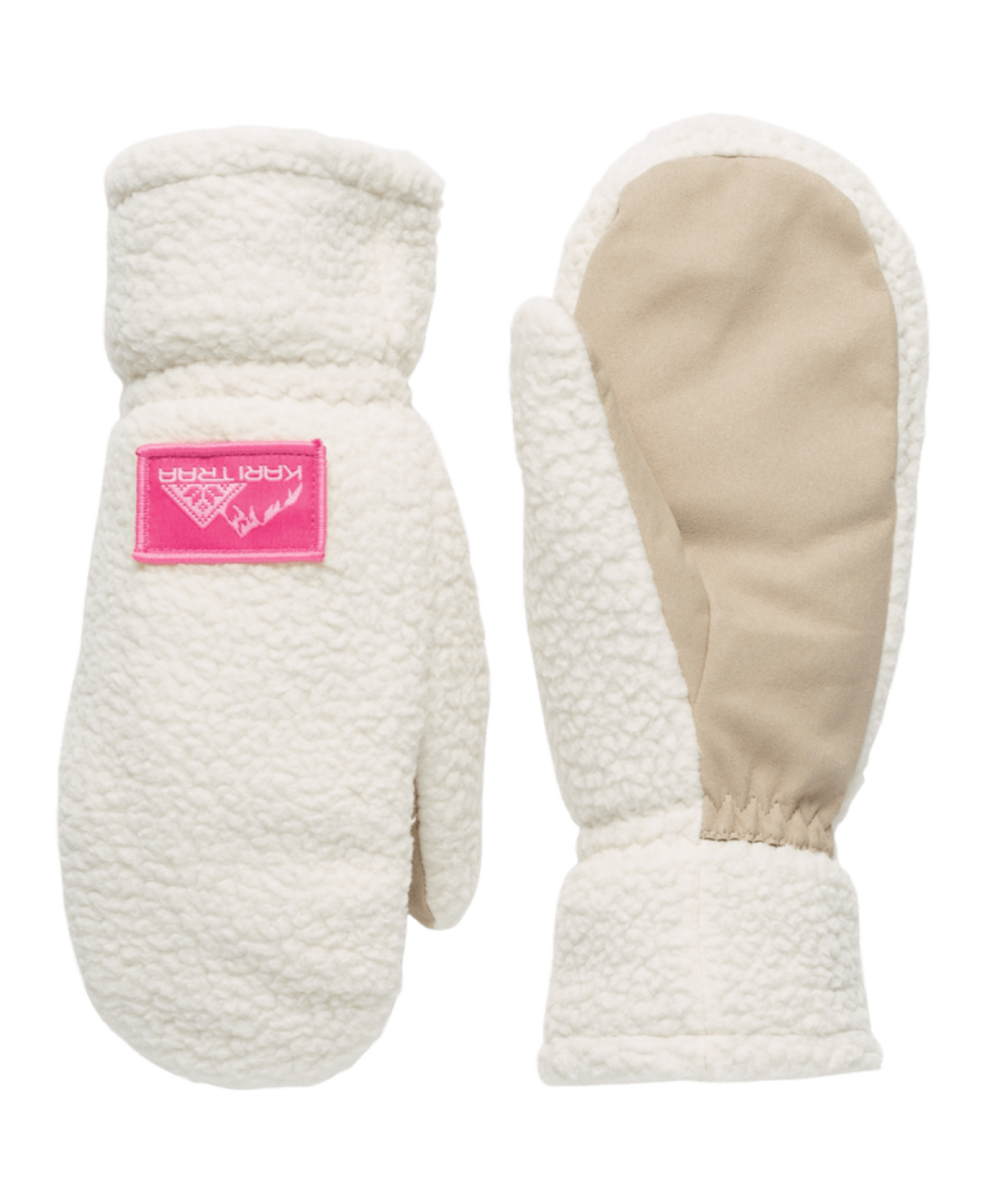 Kari Traa Rothe Pile Mittens in BEIGE