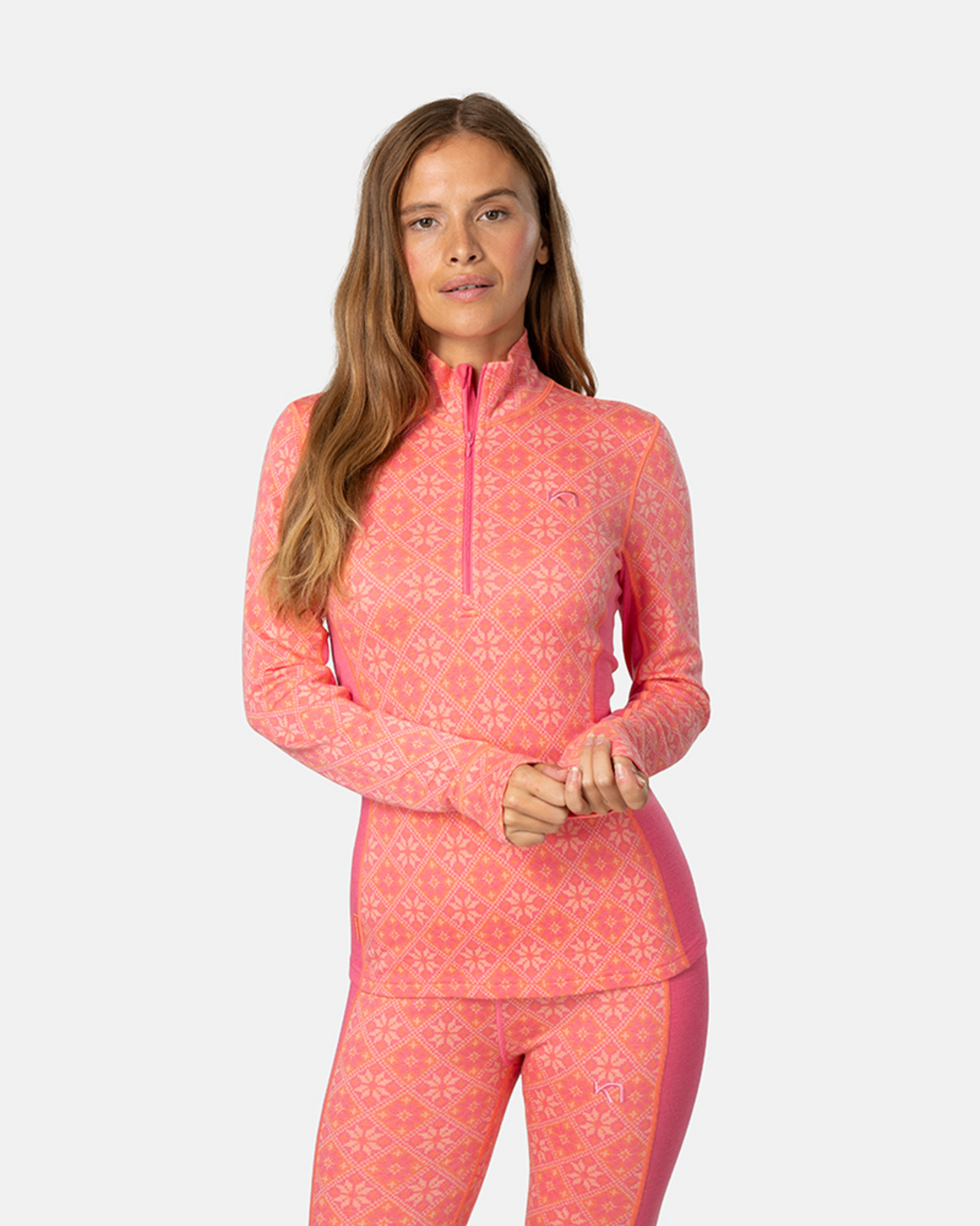 Kari Traa Rose Half Zip in PINK