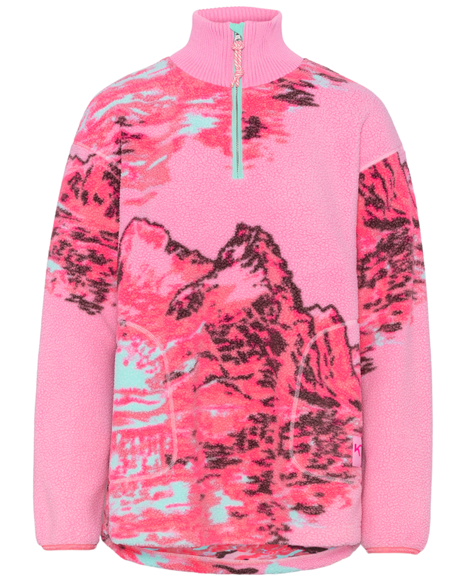 Kari Traa Ruthie Midlayer Half Zip in PINK