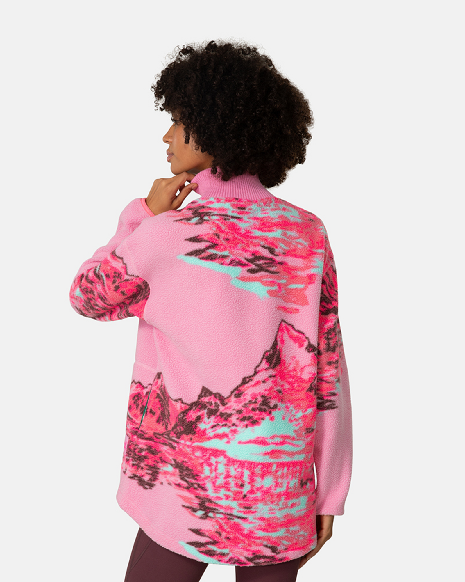 Kari Traa Ruthie Midlayer Half Zip in PINK