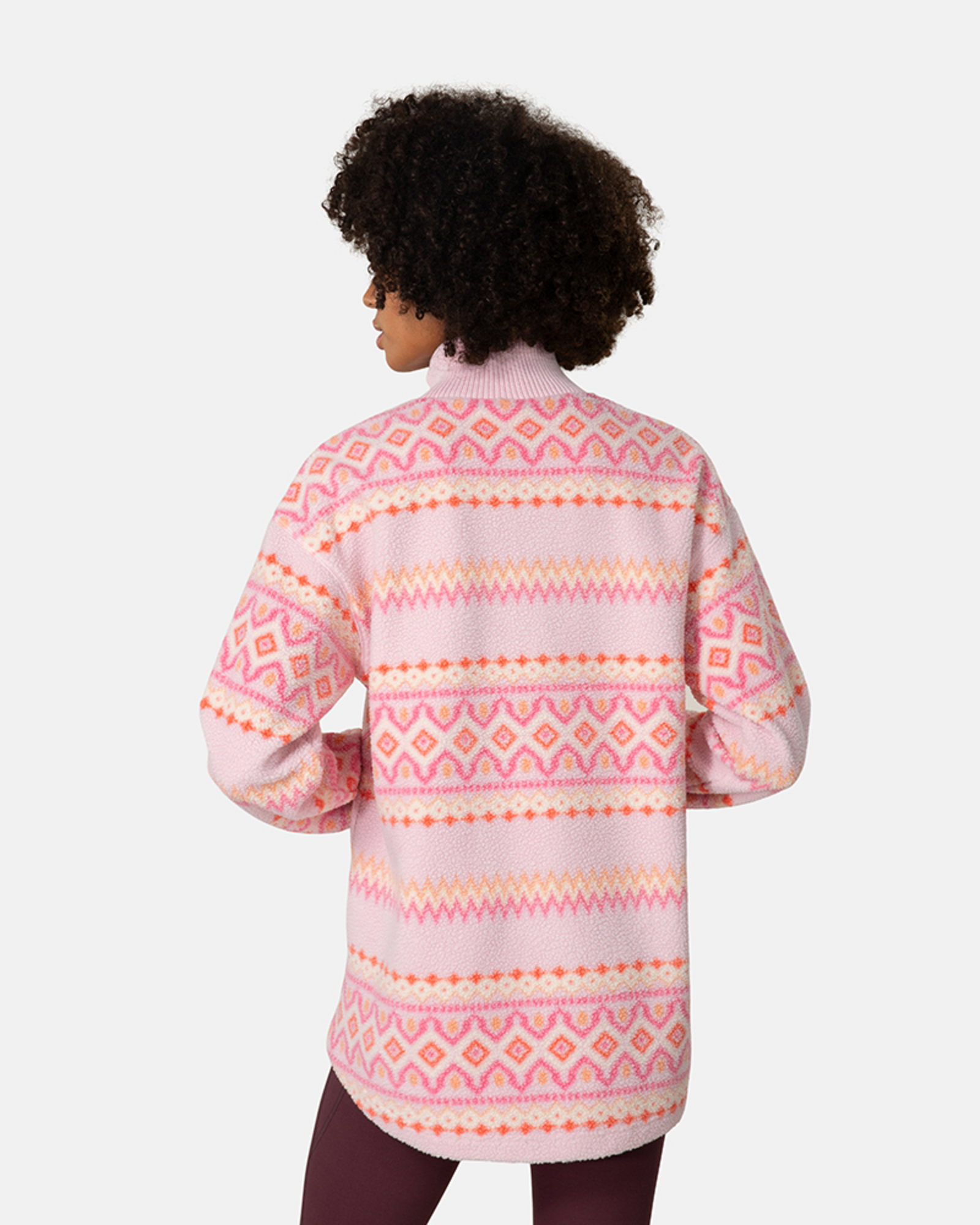 Kari Traa Ruthie Midlayer Half Zip in PINK