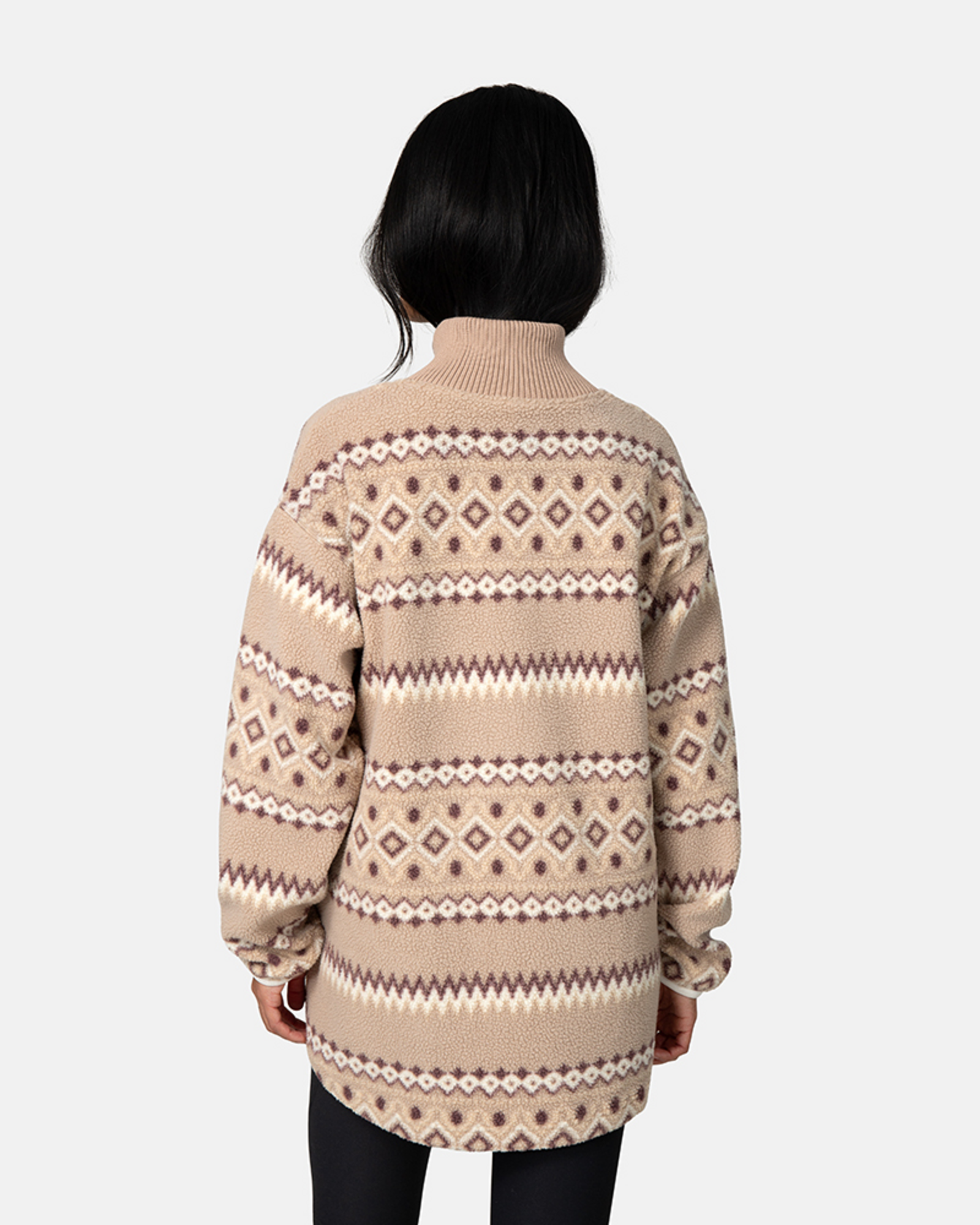 Kari Traa Ruthie Midlayer Half Zip in BEIGE