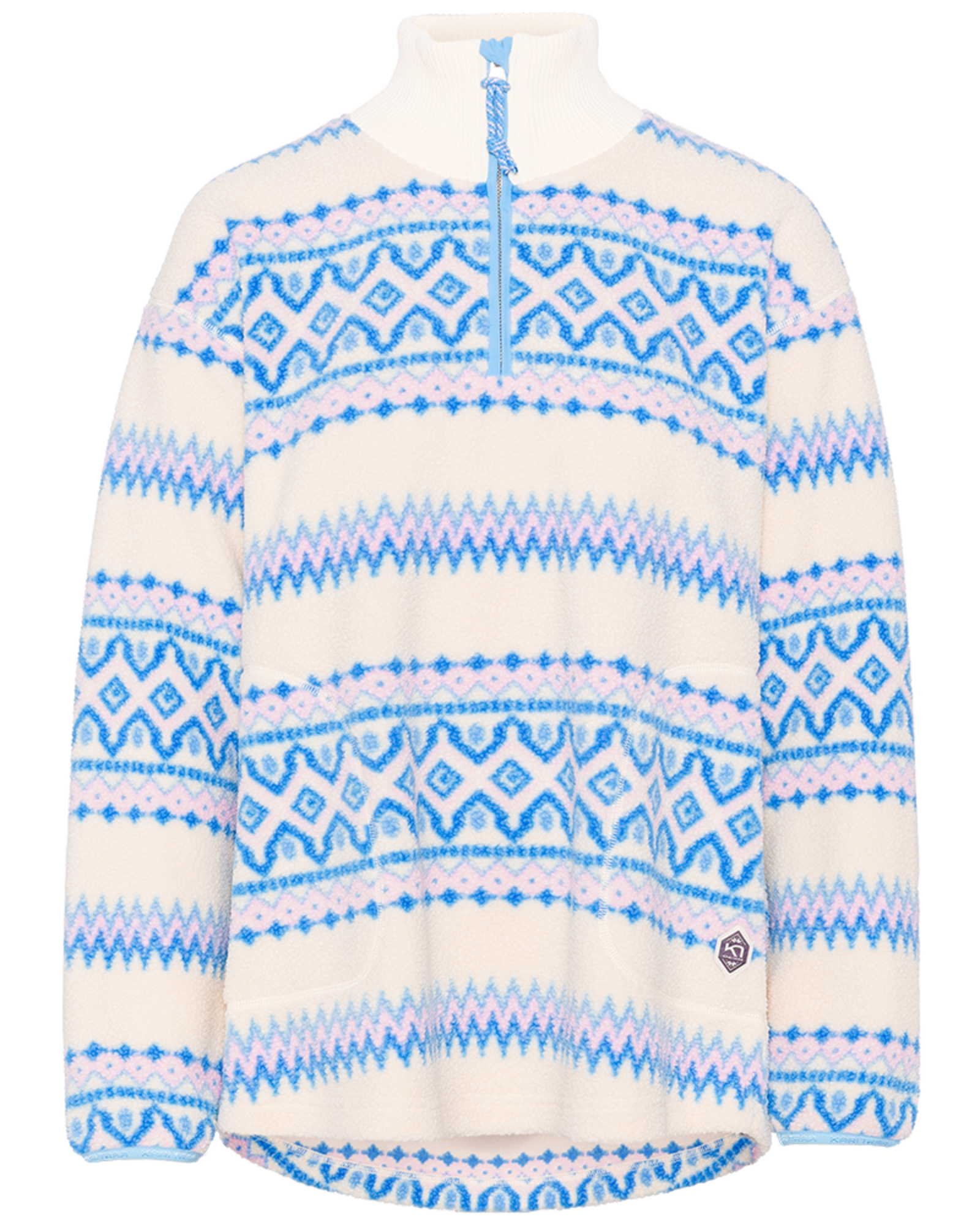 Kari Traa Ruthie Midlayer Half Zip in BEIGE