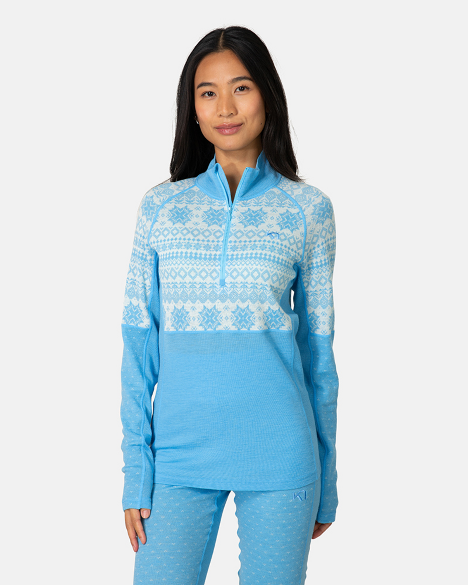 Kari Traa Vilma Half Zip in BLAU