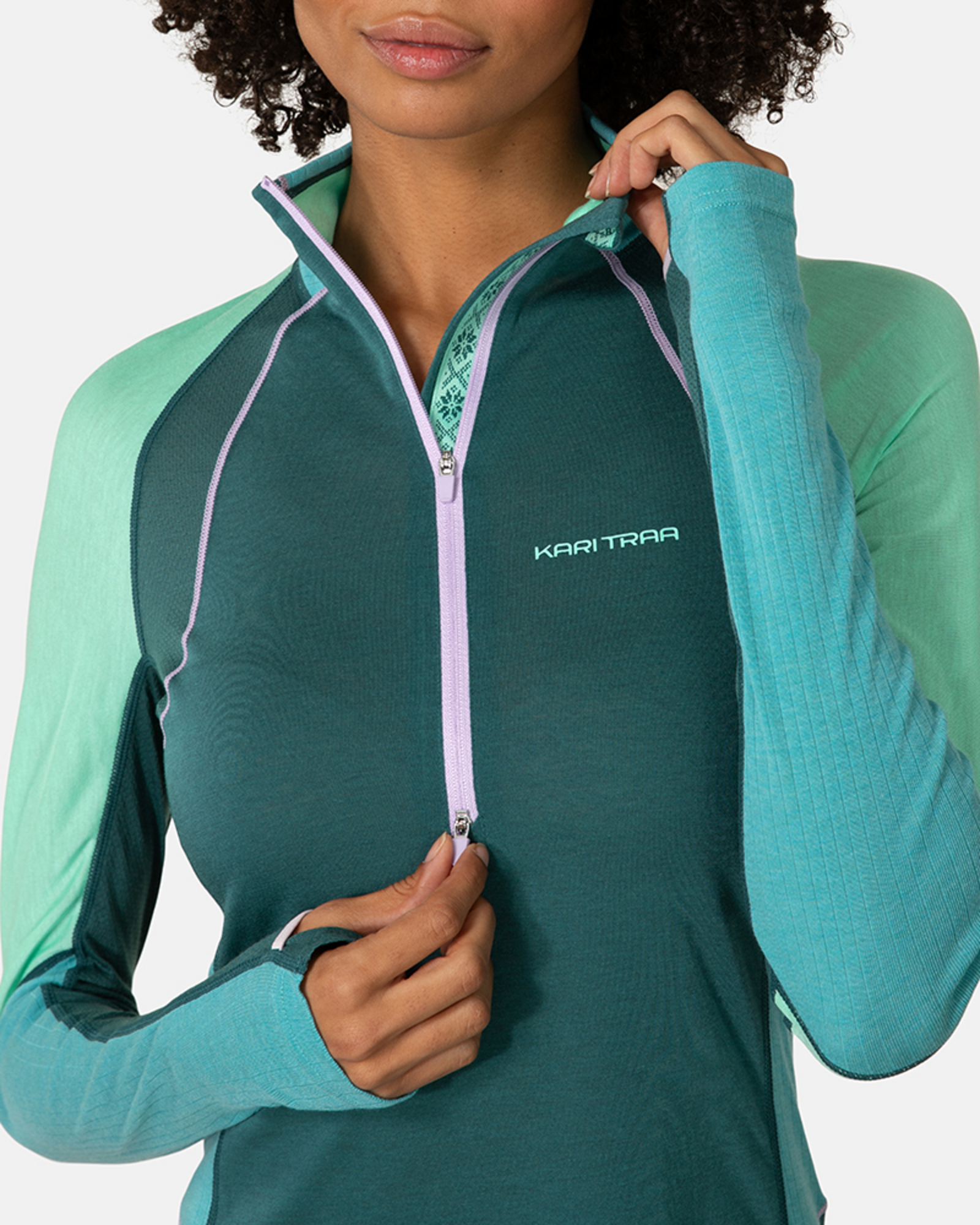 Kari Traa Alma Half Zip in GRÜN